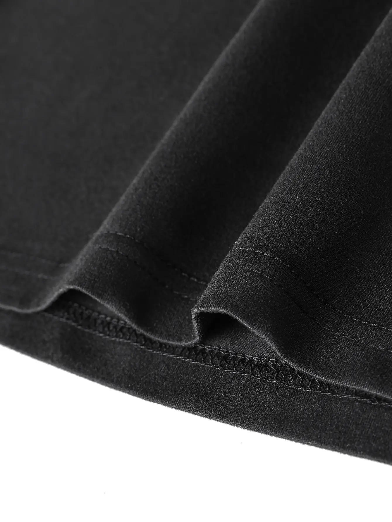 Men's 100% pure cotton loose fit comfortable sports and leisure BLACK letter printed round neck long sleeved T-shirt top