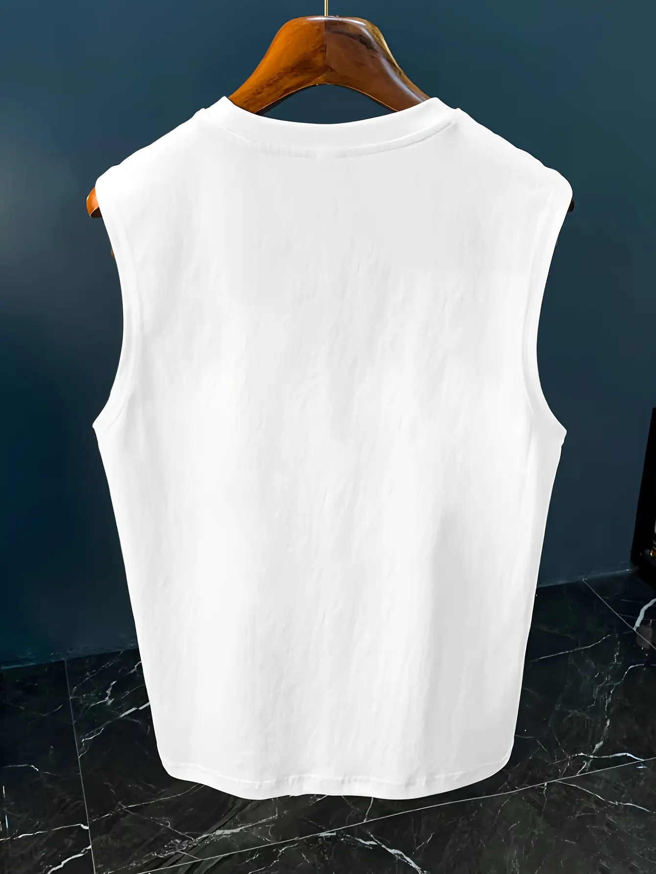 Men's summer fashion casual sports loose American flag print comfortable breathable round neck sleeveless vest