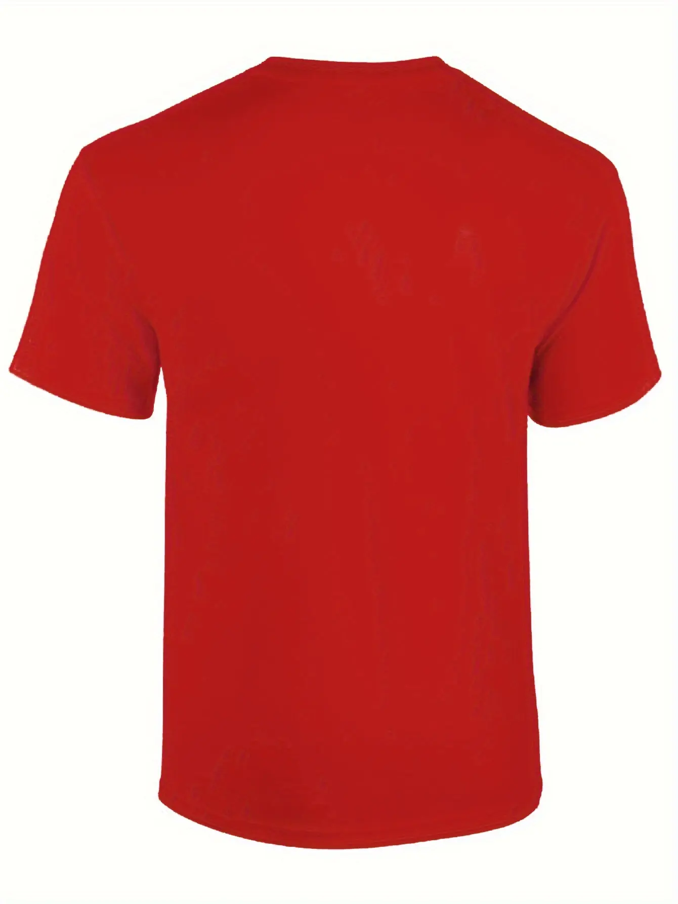 Men's 100% Cotton T-Shirt, Casual Crew Neck Regular Fit with American Flag Print for All-Season Knit Fabric Tee
