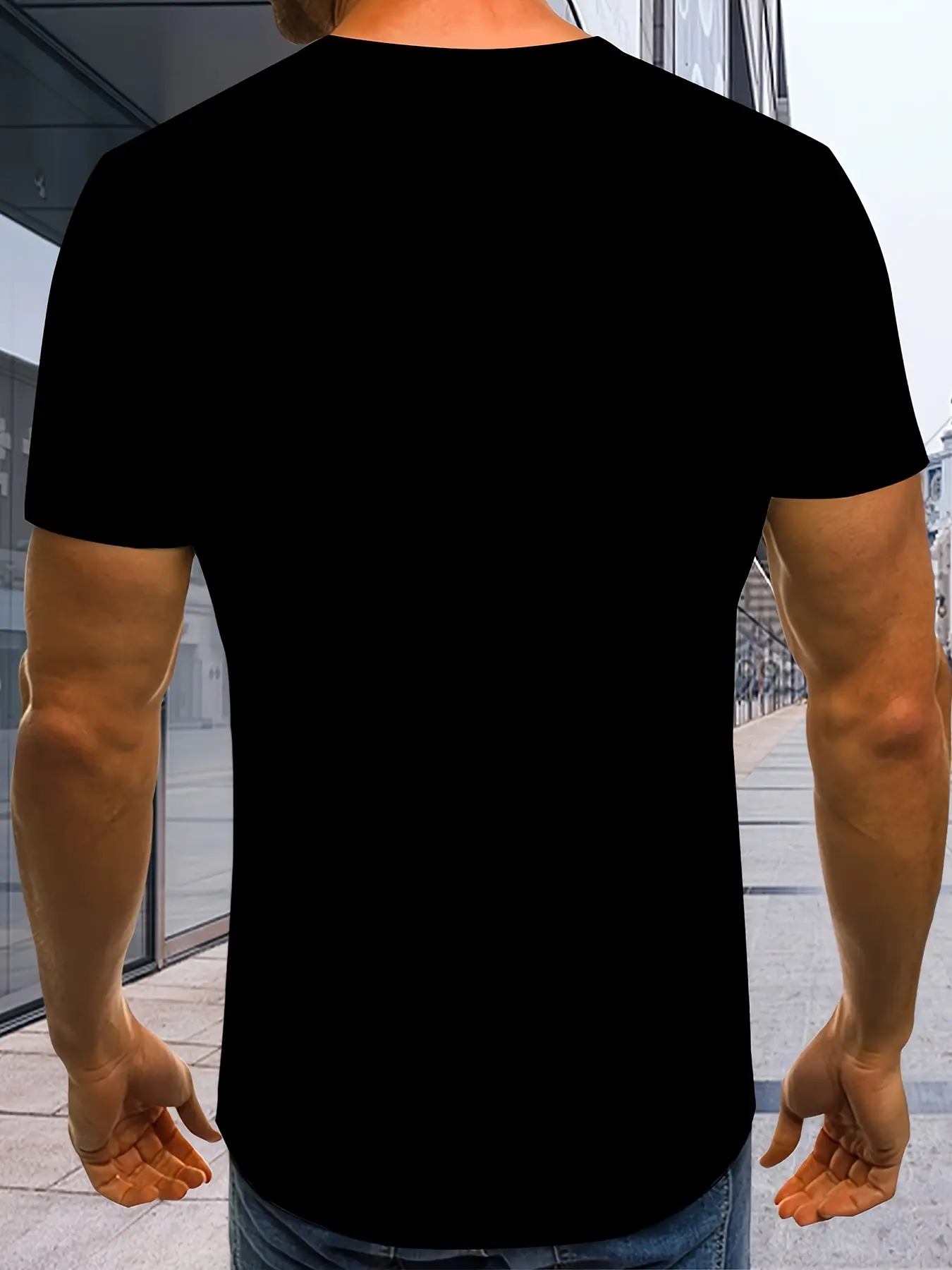 Men's summer Fancy Graphic Print Men'S Crew Neck Short Sleeve T-Shirt Summer Fashion Short Sleeve