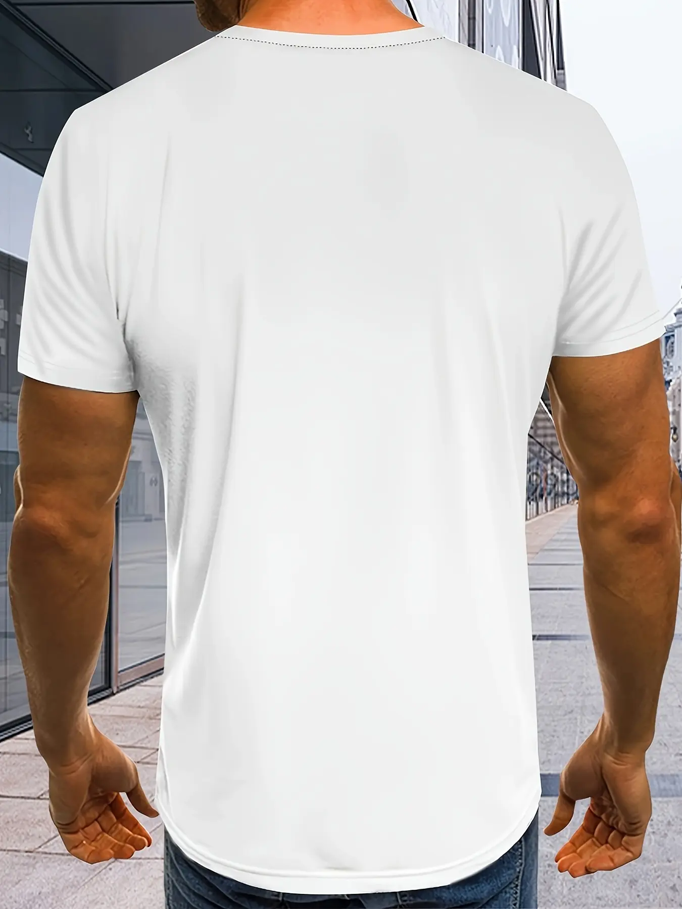 Men's summer Fancy Graphic Print Men'S Crew Neck Short Sleeve T-Shirt Summer Fashion Short Sleeve