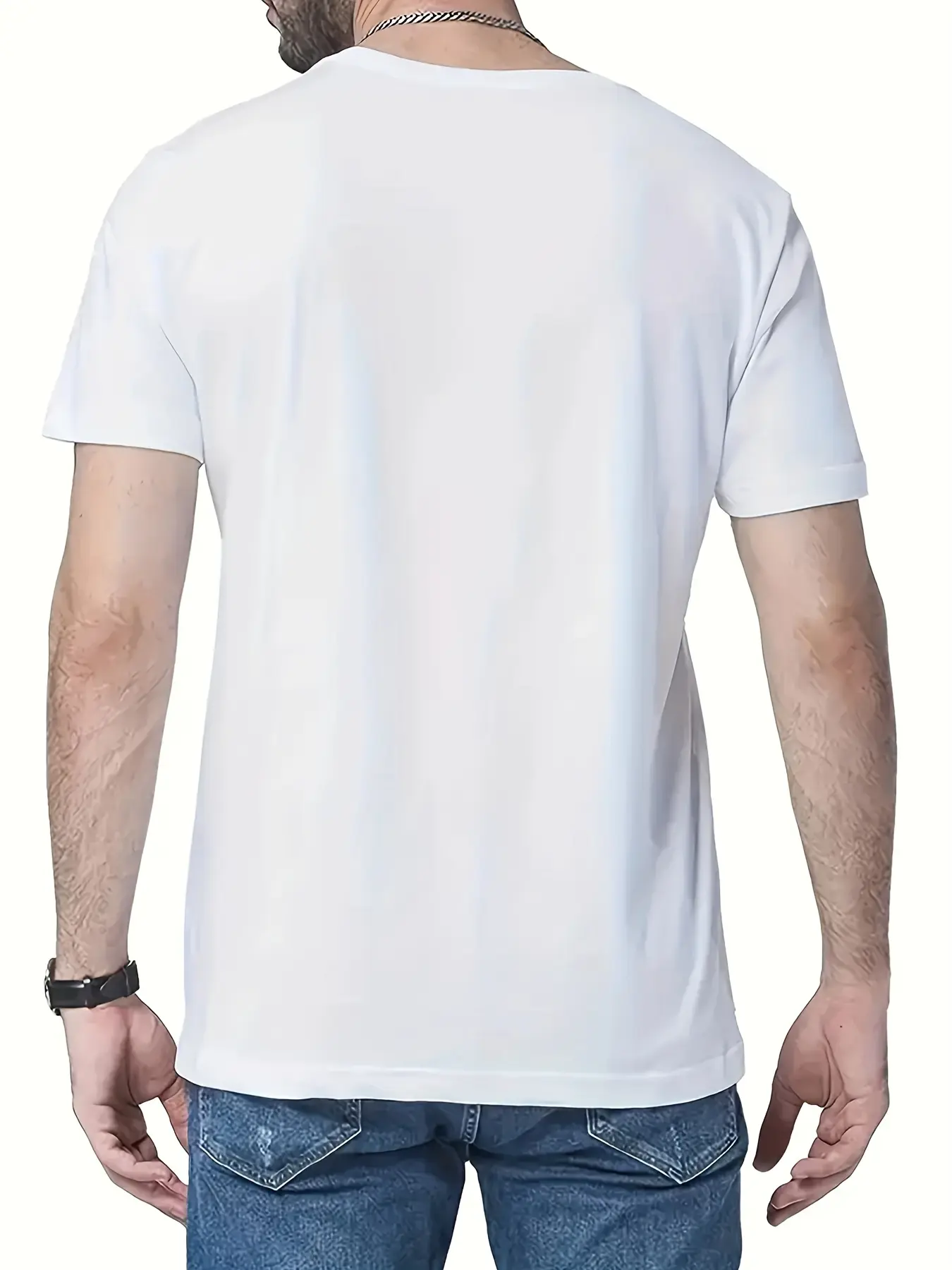 Men's Summer 100 Cotton Fashion Casual Loose Large Size Faith over Fear Letter Printed Sports Round Neck Short Sleeve T-shirt