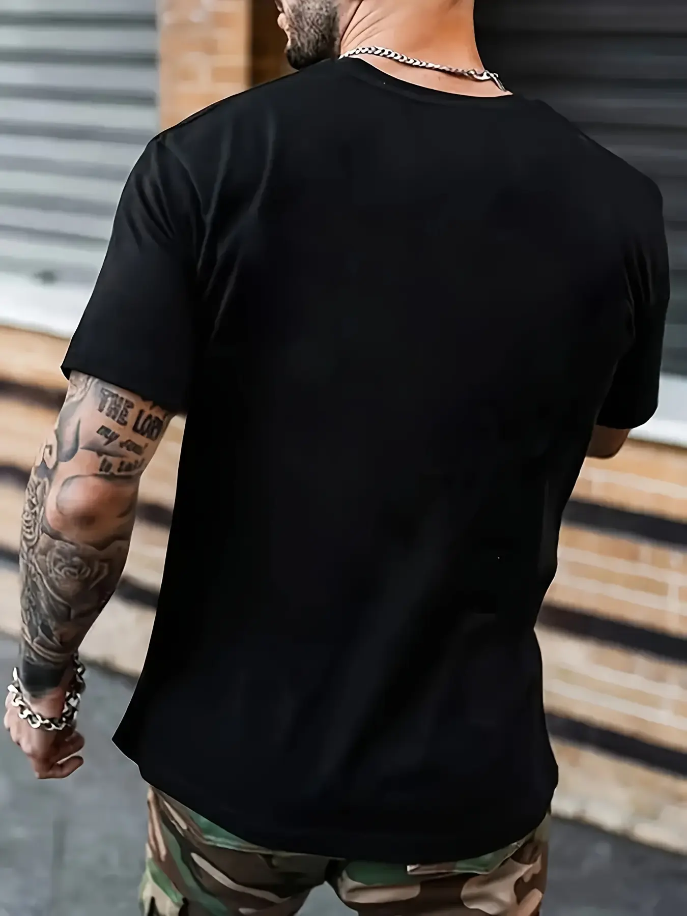 Men's Summer 100 Cotton Fashion Casual Loose Large Size Faith over Fear Letter Printed Sports Round Neck Short Sleeve T-shirt