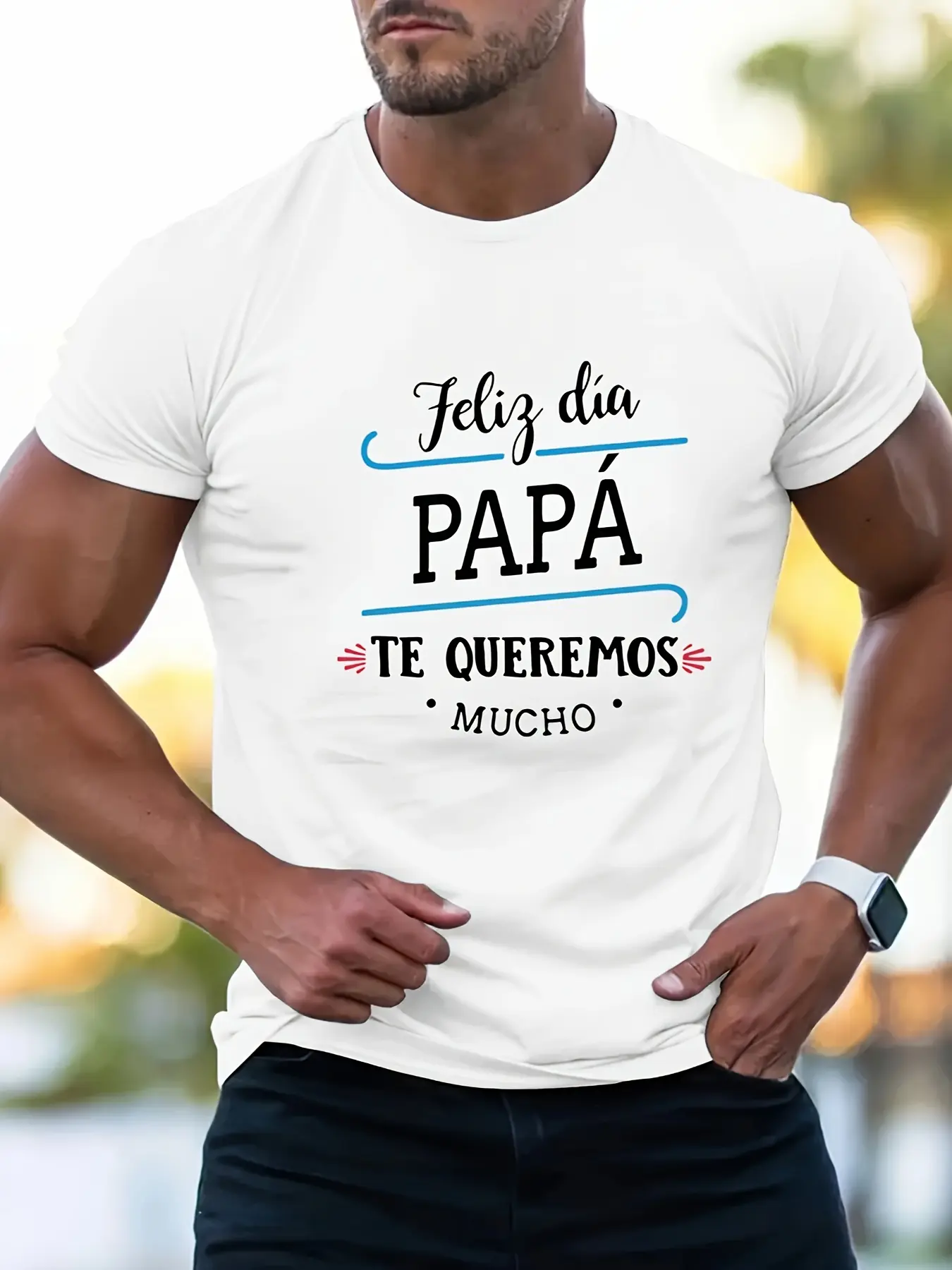 Men's summer 100 cotton fashionable casual loose fit plus size dia papa letter printed sports round neck short sleeved T-shirt