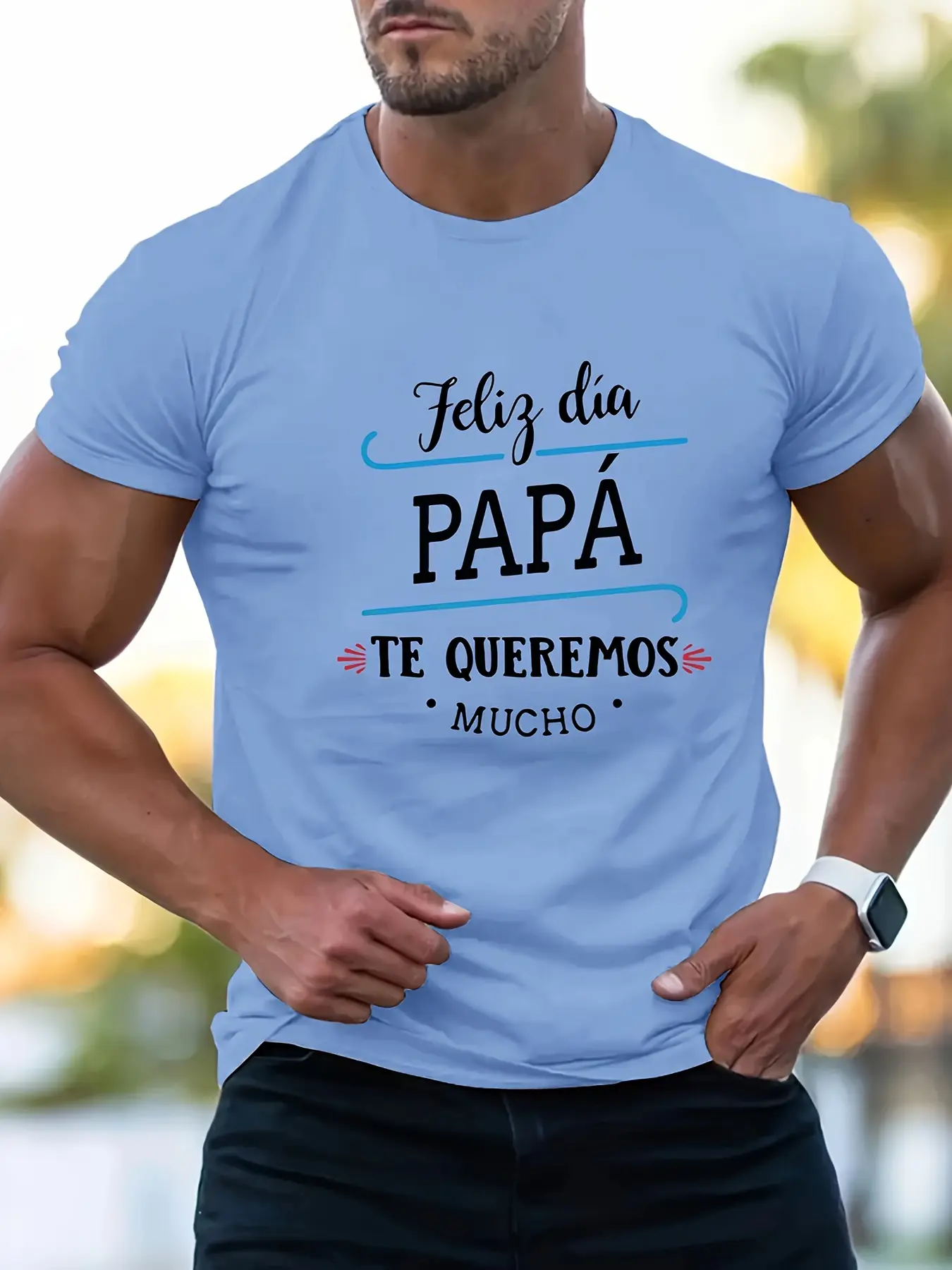 Men's summer 100 cotton fashionable casual loose fit plus size dia papa letter printed sports round neck short sleeved T-shirt
