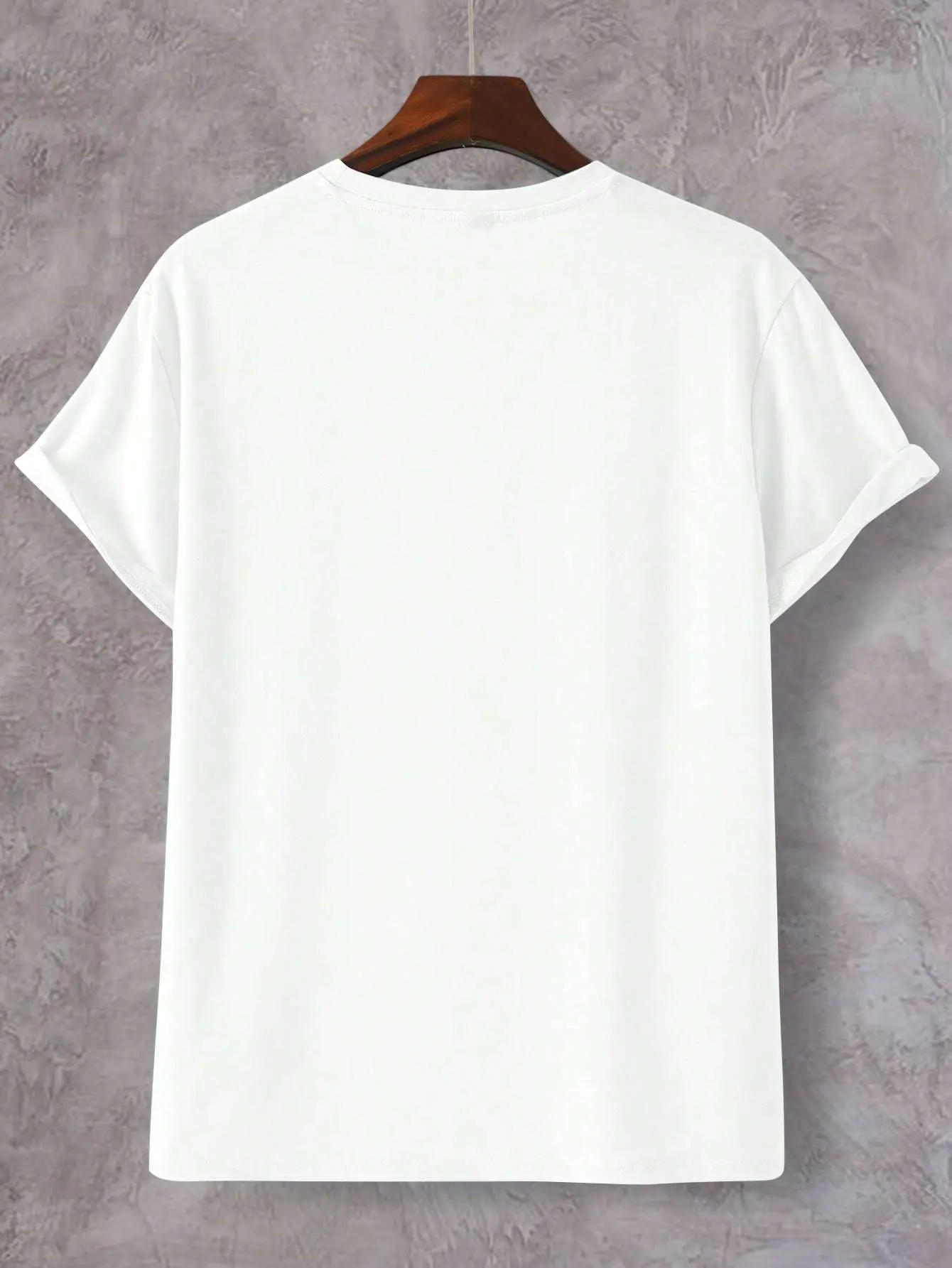Men's 100% pure cotton summer loose size stay humble letter printed casual and comfortable round neck short sleeved T-shirt top