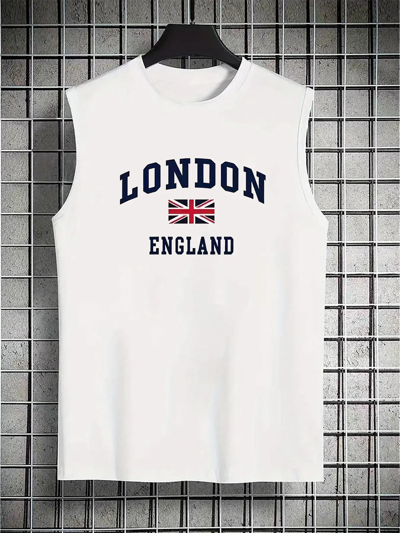 Men's summer casual sports fitness loose MILANO ITALIA printed comfortable and breathable round neck sleeveless vest