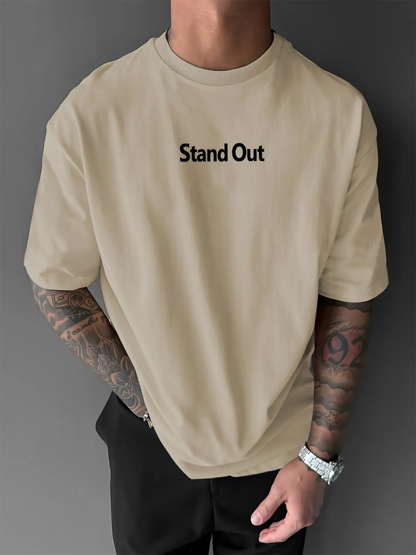 Men's summer 100 cotton fashionable casual loose plus size personalized trendy racing printed round neck short sleeved T-shirt