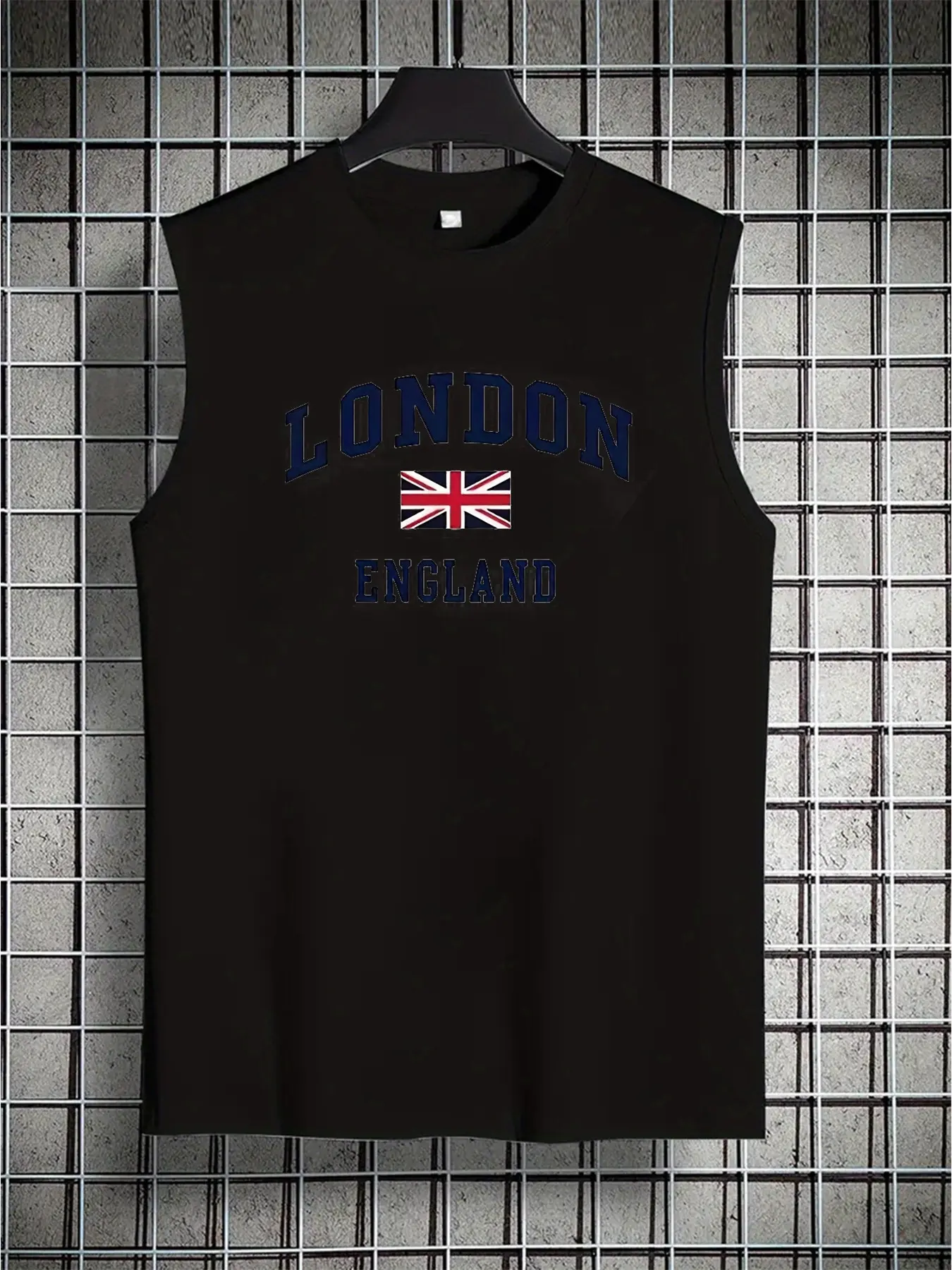 Men's summer casual sports fitness loose MILANO ITALIA printed comfortable and breathable round neck sleeveless vest