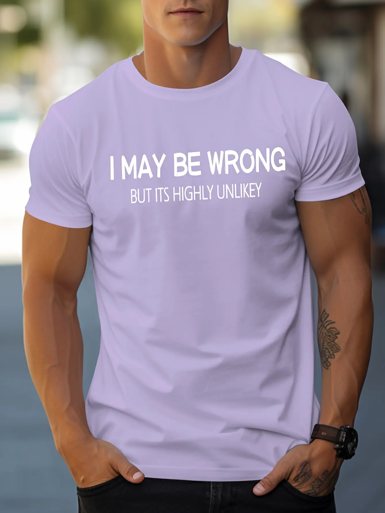 Men's summer 100% pure cotton fashionable casual loose English quote printed round neck short sleeved T-shirt top