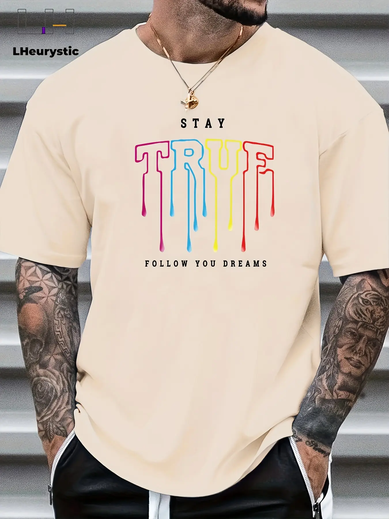 Men's summer 100% pure cotton fashionable sports casual loose stay letter print round neck short sleeved T-shirt top