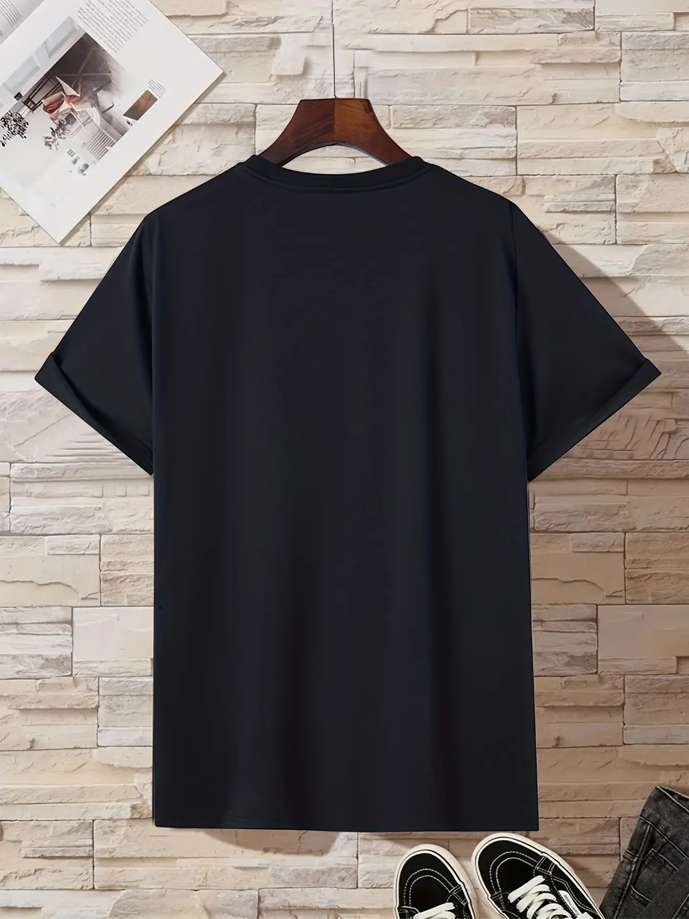 Men's summer 100 cotton fashionable casual loose plus size MILANO ITALIA letter printed sports round neck short sleeved T-shirt