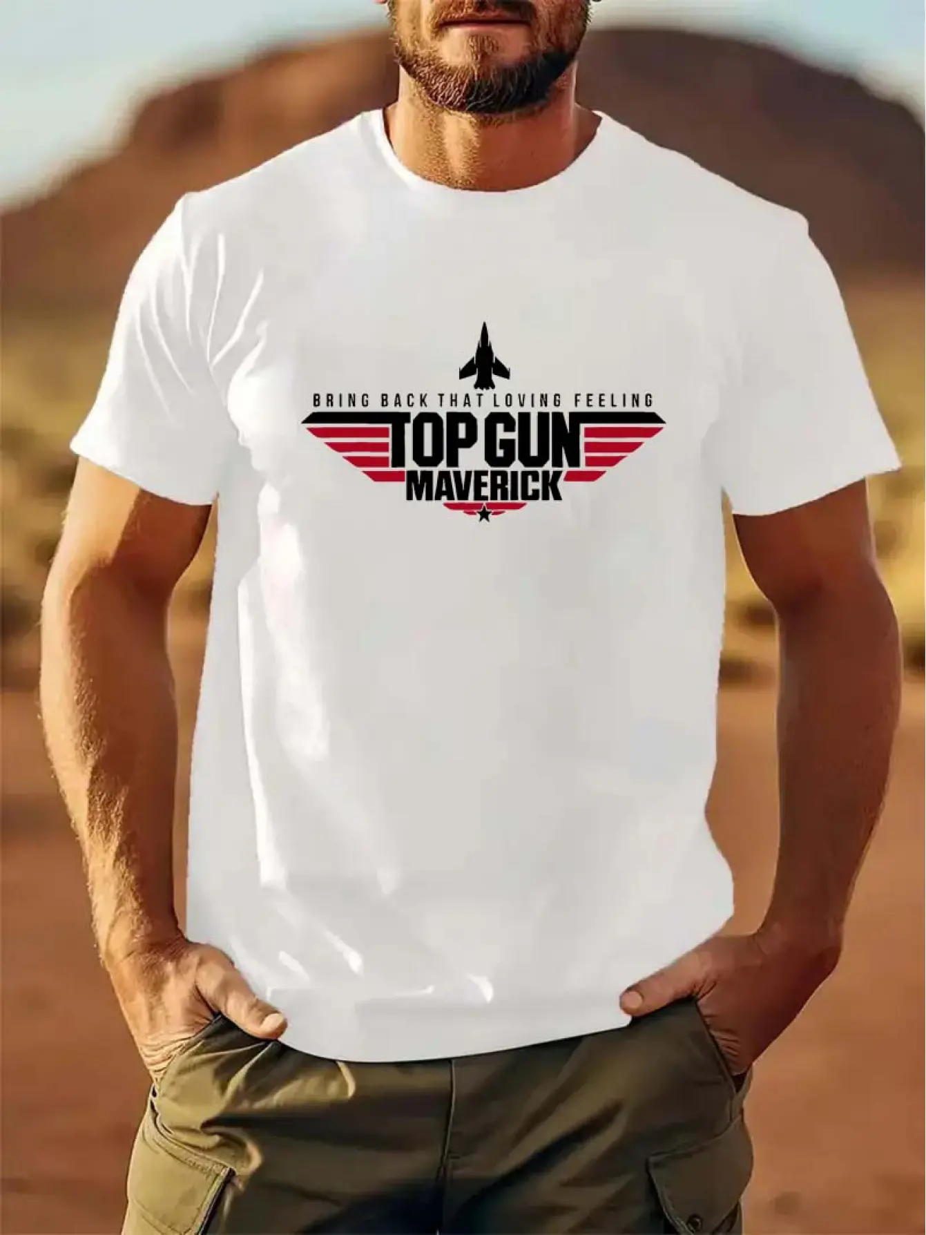 Men's summer 100% pure cotton fashionable casual loose geometric pattern printed collar short sleeved T-shirt top