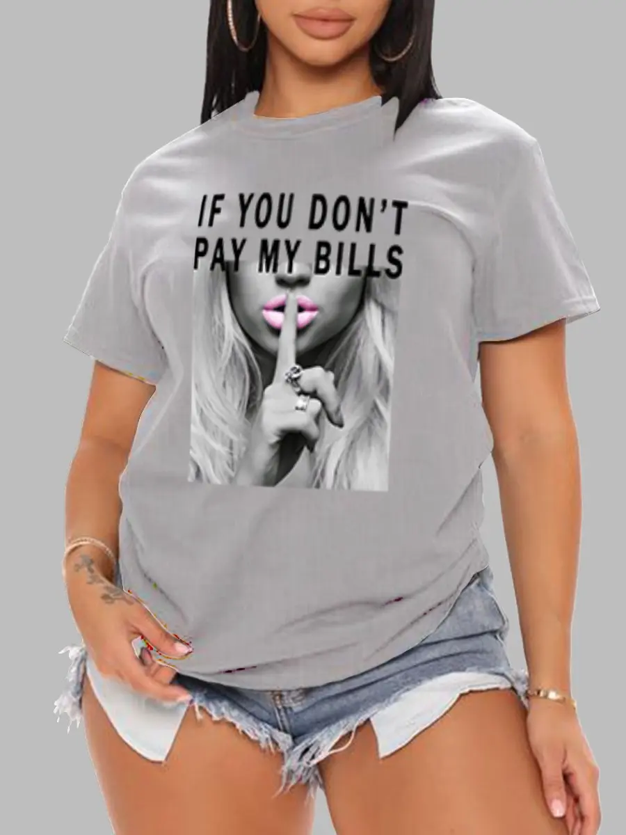 Women's T-shirt   Fashion Street Short Sleeve Tops Loose Oversized  Shirt Tshirts Creativity Streettshirt Individual Casual Clot
