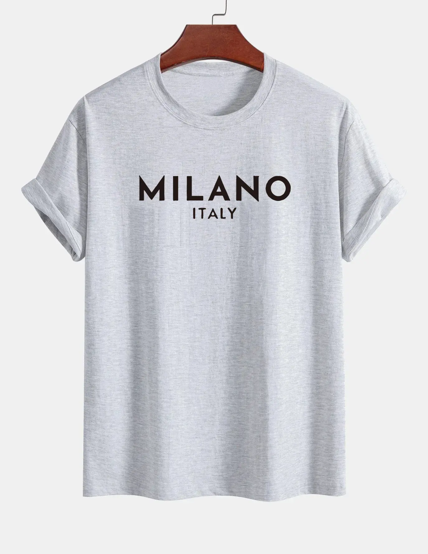 Women's T-shirt 100% pure cotton summer casual loose fashion MILANO ITALIA letter printed round neck short sleeved T-shirt top