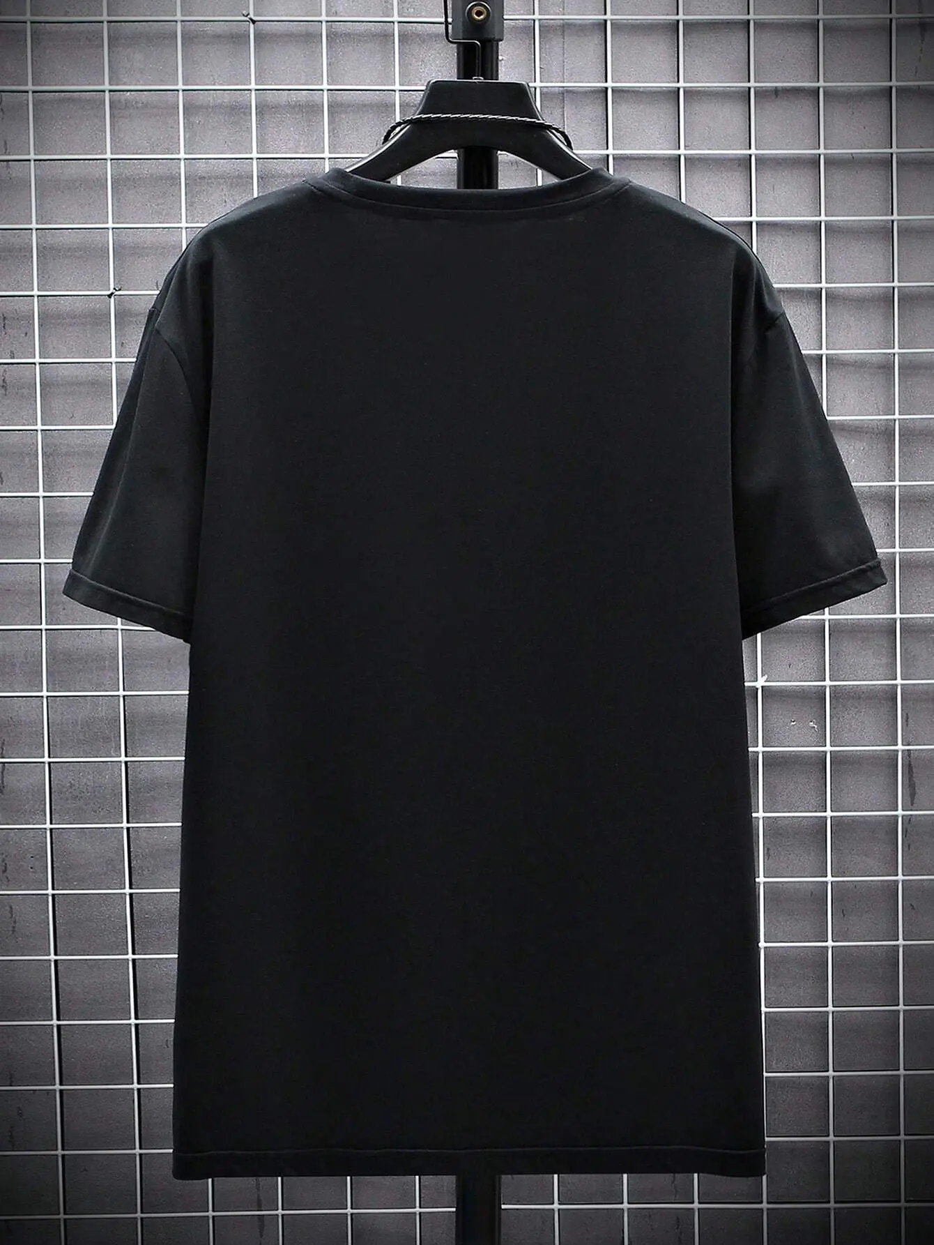 Men's 100% cotton summer loose size MILANO 96 letter printed slim fit casual sports round neck short sleeved T-shirt top