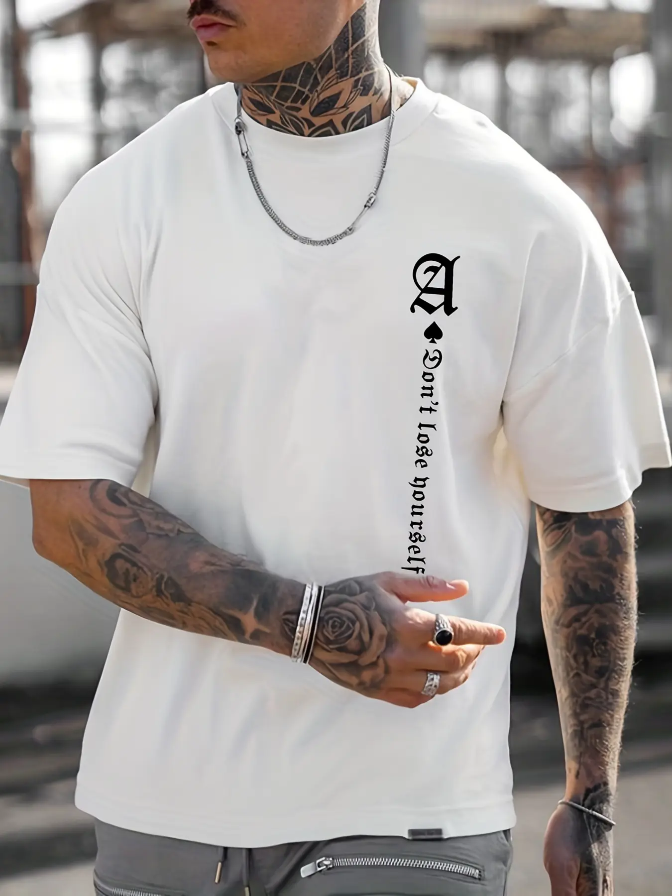 Men's Summer Loose Fit  100 Cotton Printed T-shirt Tops  Sports Oversize Sport Tshirt Cotton Fleece Men Pullovers Hip Hop