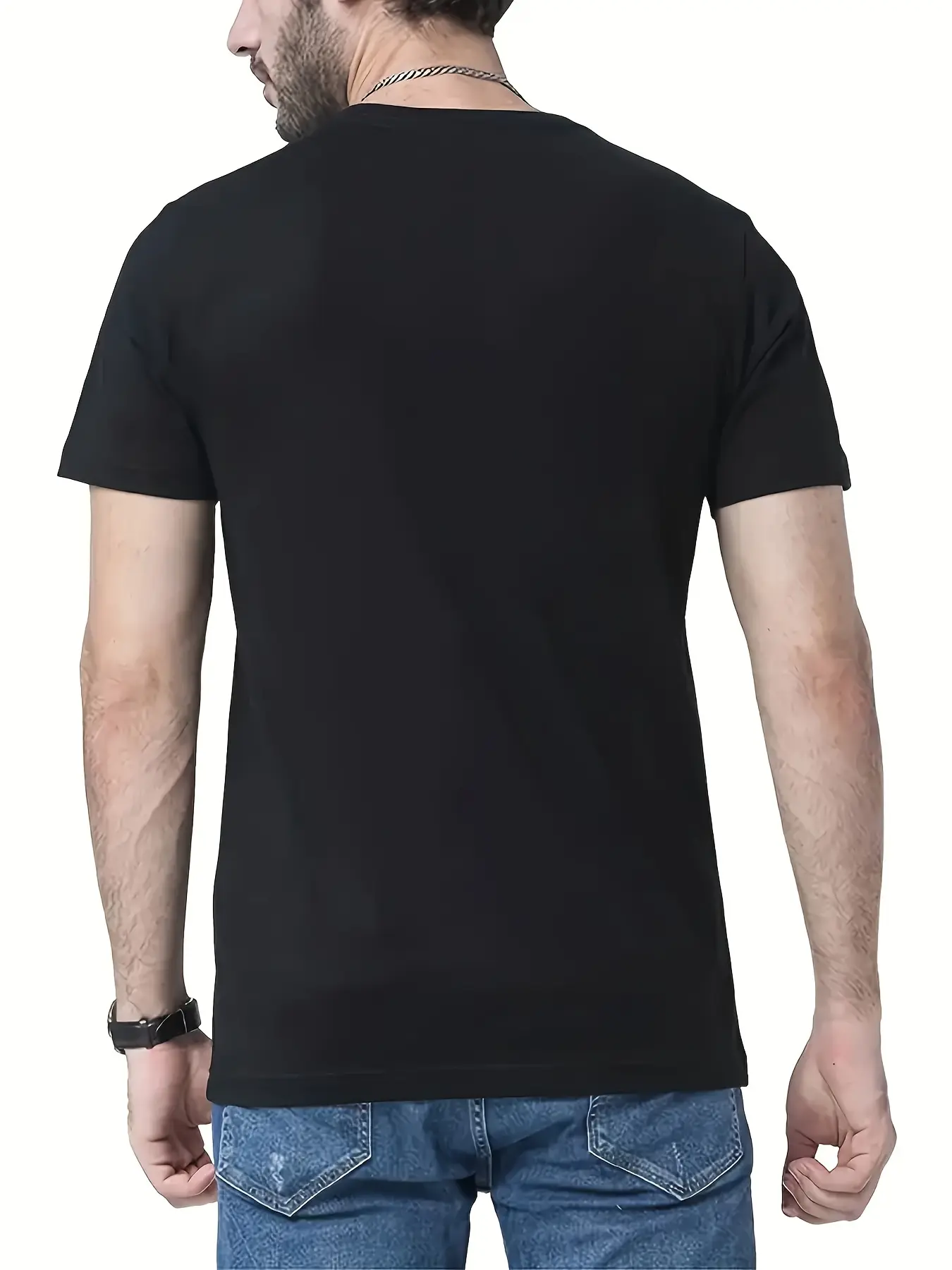 Men's Summer Paris Eiffel Tower Printed 100% Cotton Large Loose Round Neck Short Sleeve T-shirt Top  fashion casual