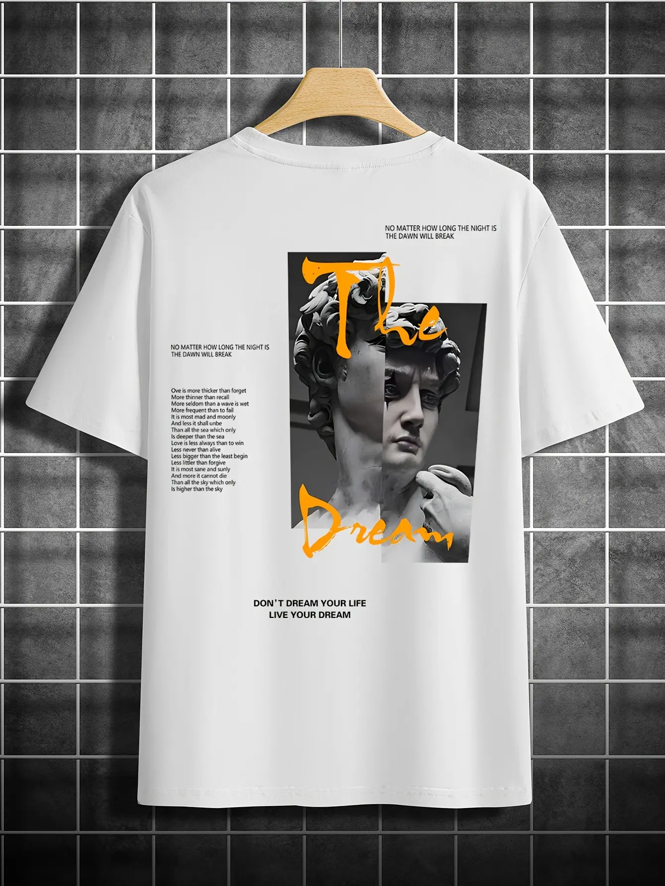 Men's Summer 100 Cotton Fashionable Casual Sports Loose Van Gogh Painting Pattern Printed Round Neck Short Sleeve T-shirt Top