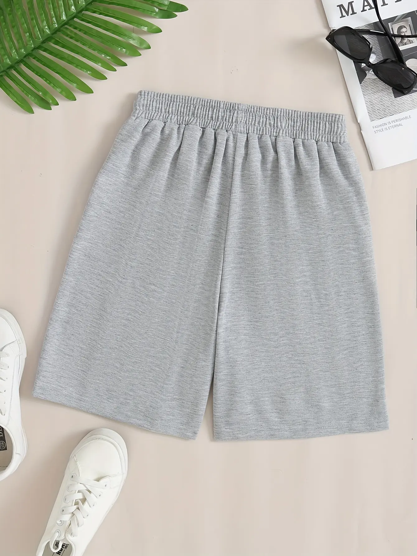 Men's Fitness Shorts men' casual sweat shorts cartoon evil bear print Comfortable and loose summer black gray