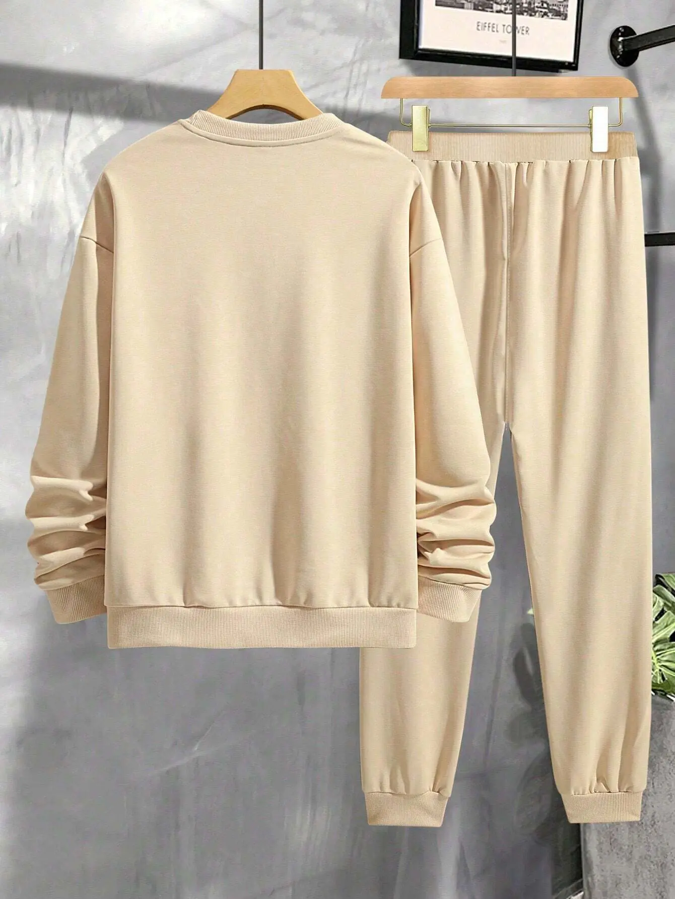Men's Autumn Winter Sweater Set With Plush Fashion Casual Men's Loose Breathable Pullovers Brand Hoody