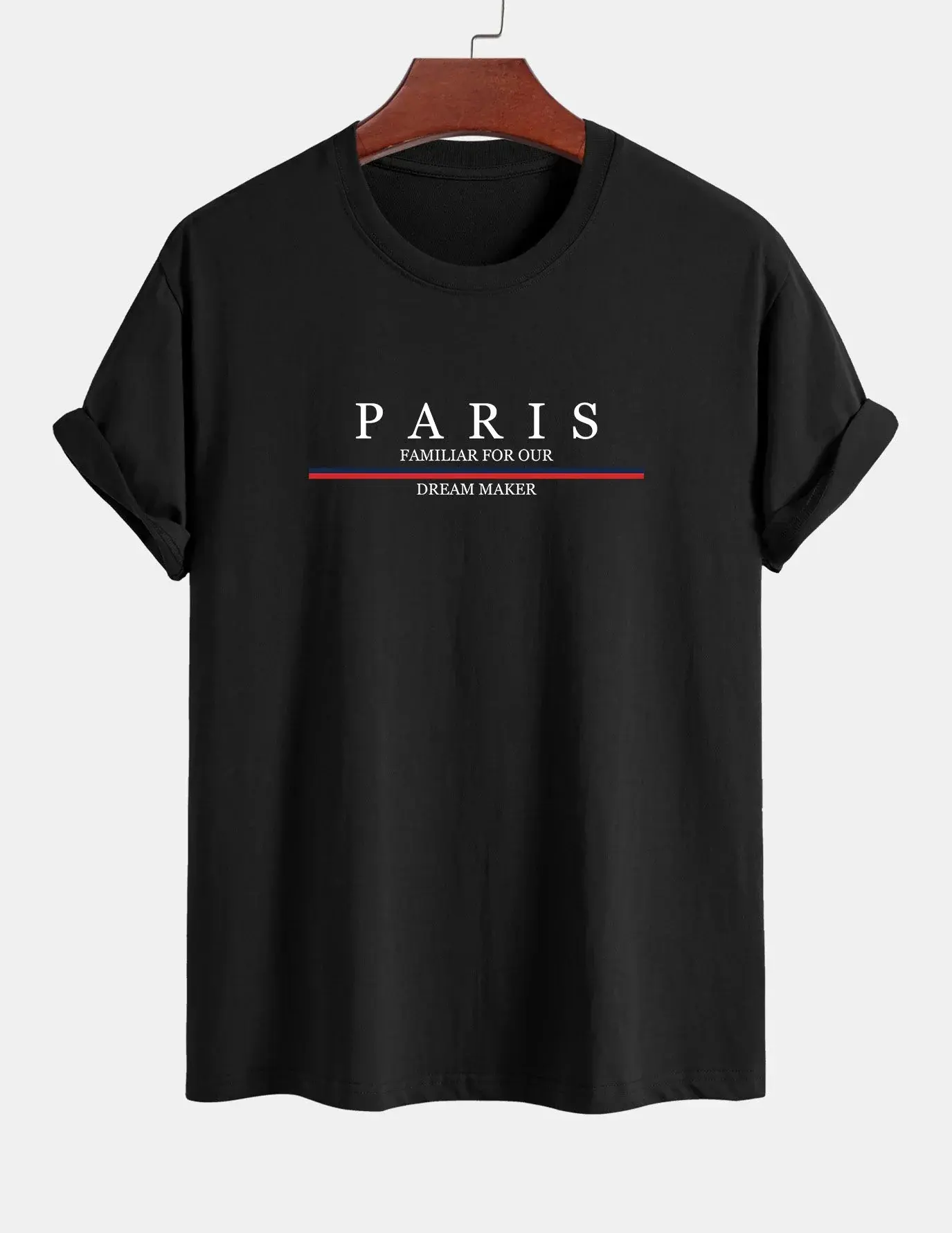 Men's Paris print SWEATS Hoodies  Loose Fit Print Casual Round Neck Top Men's autumn and winter warm round neck hoodie