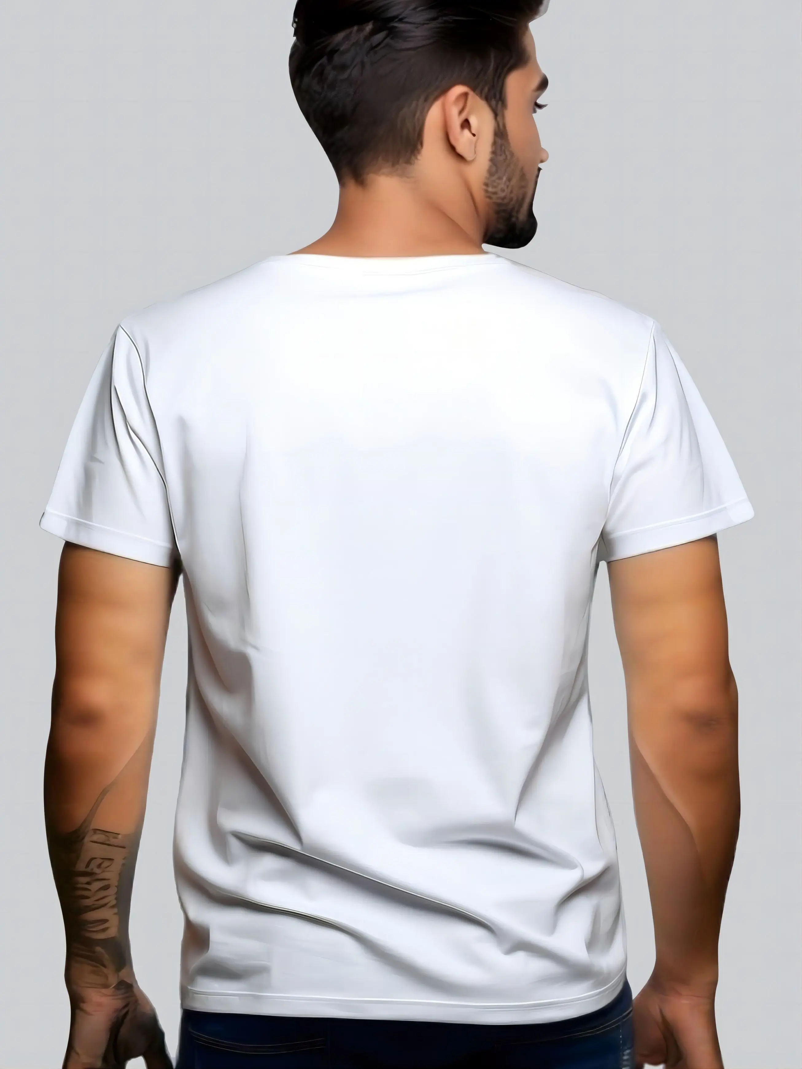 Men's Summer 100% Cotton Fashion Sports Leisure Loose NEVER WALK ALONE Printed Round Neck Short Sleeve T-shirt Top Printed