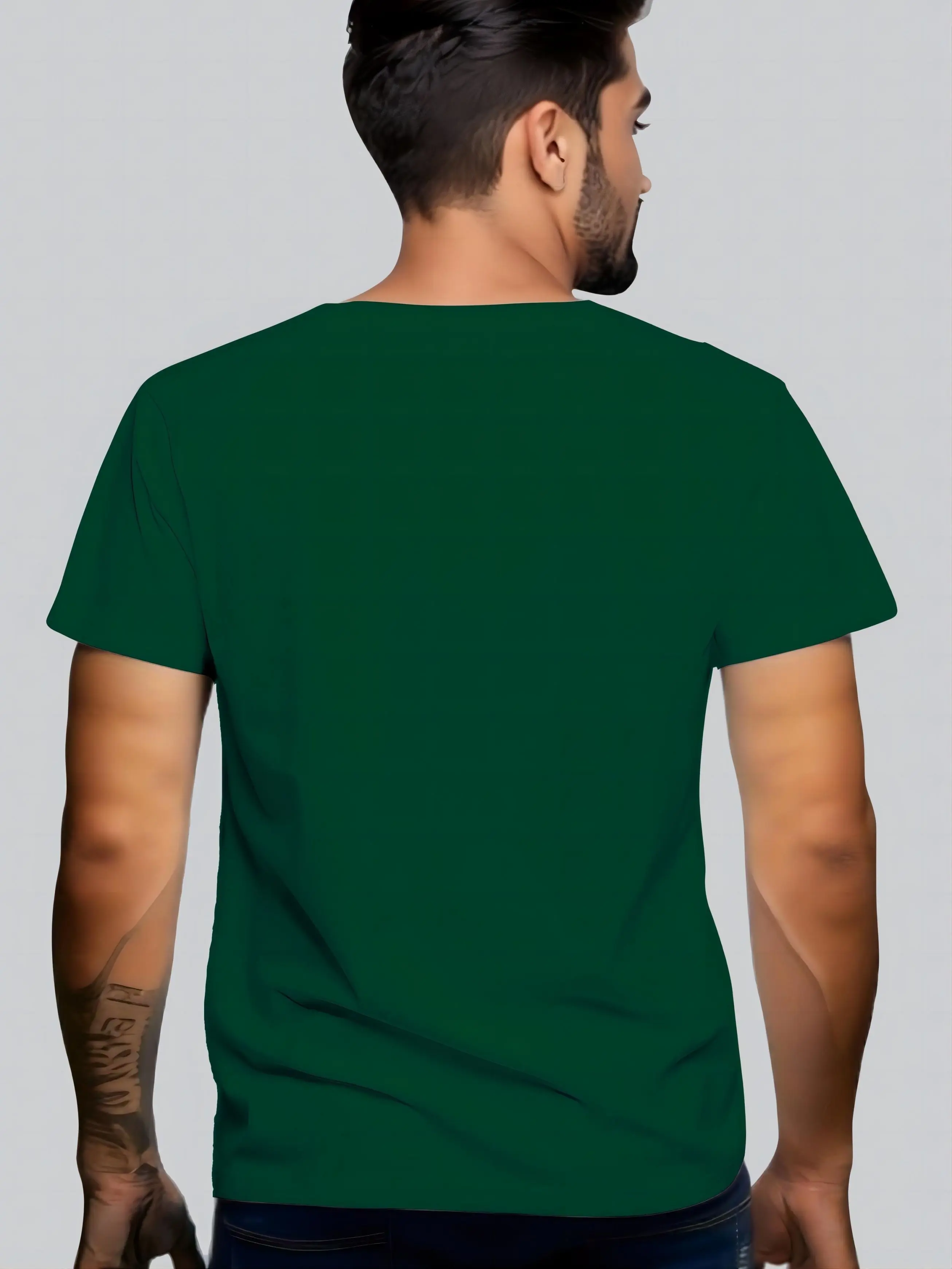 Men's Summer 100% Cotton Fashion Sports Leisure Loose NEVER WALK ALONE Printed Round Neck Short Sleeve T-shirt Top Printed