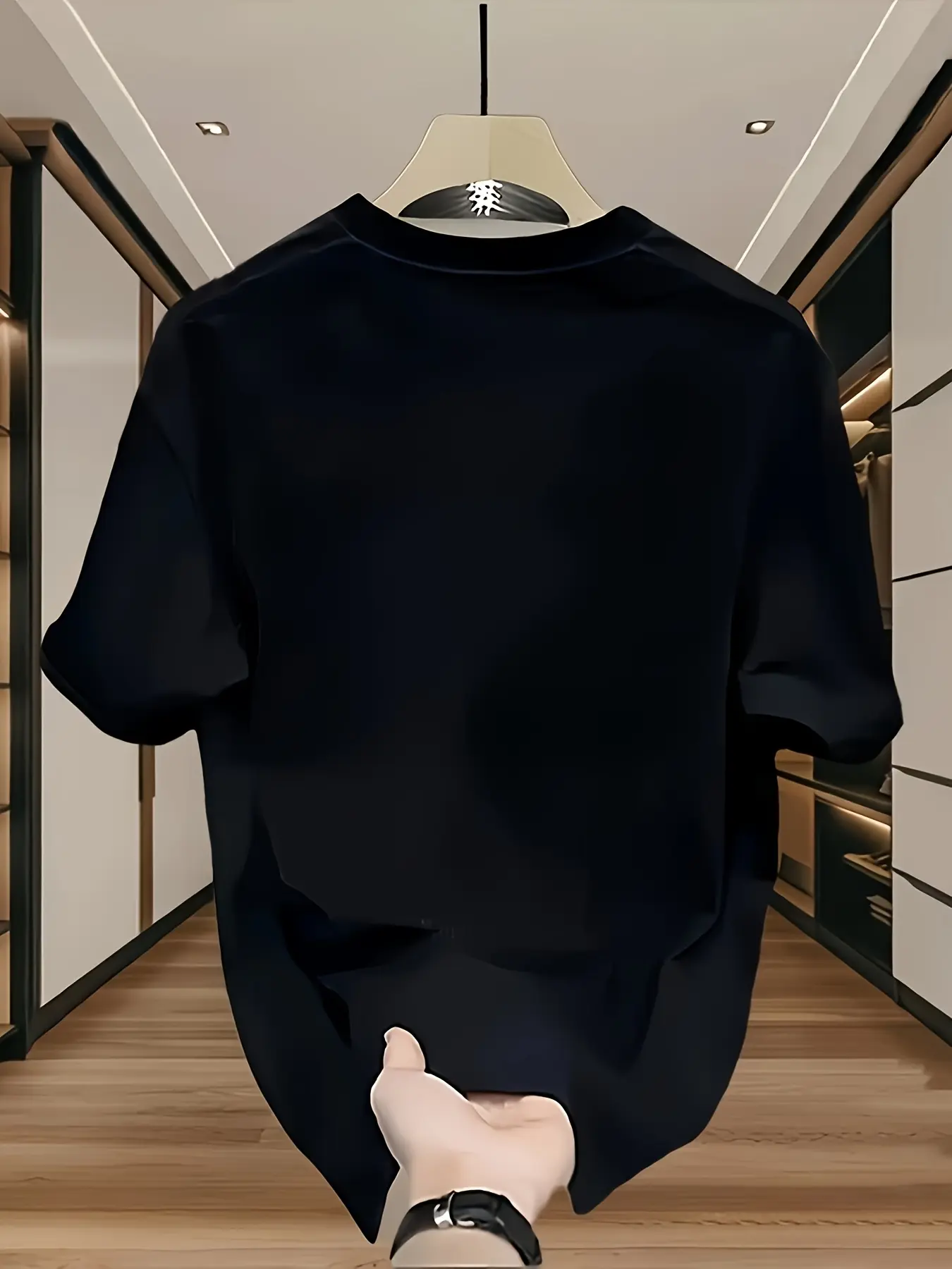 Men's summer heavyweight 100% pure cotton fashionable casual loose trendy brand niche versatile round neck short sleeved T-shirt