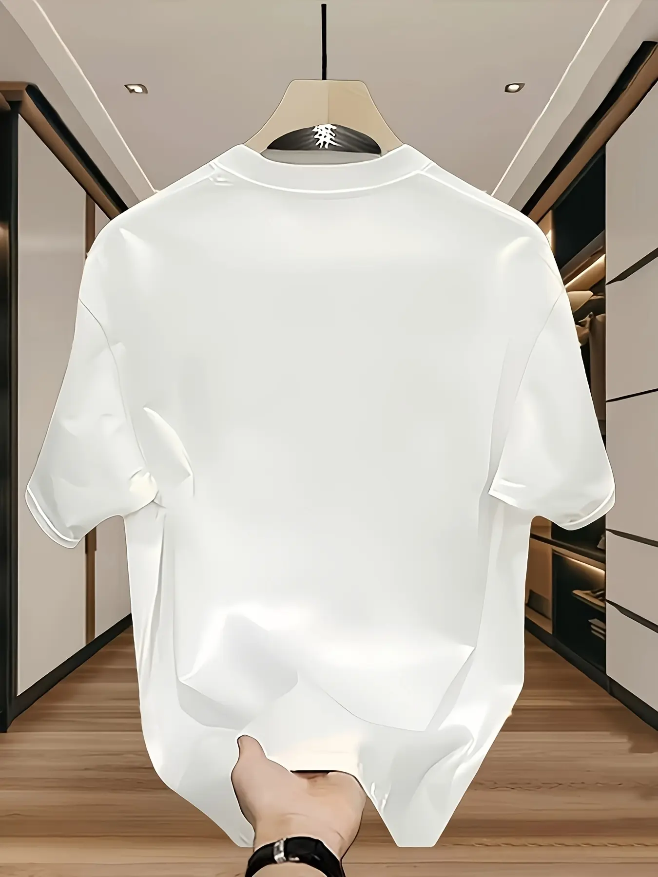 Men's summer heavyweight 100% pure cotton fashionable casual loose trendy brand niche versatile round neck short sleeved T-shirt