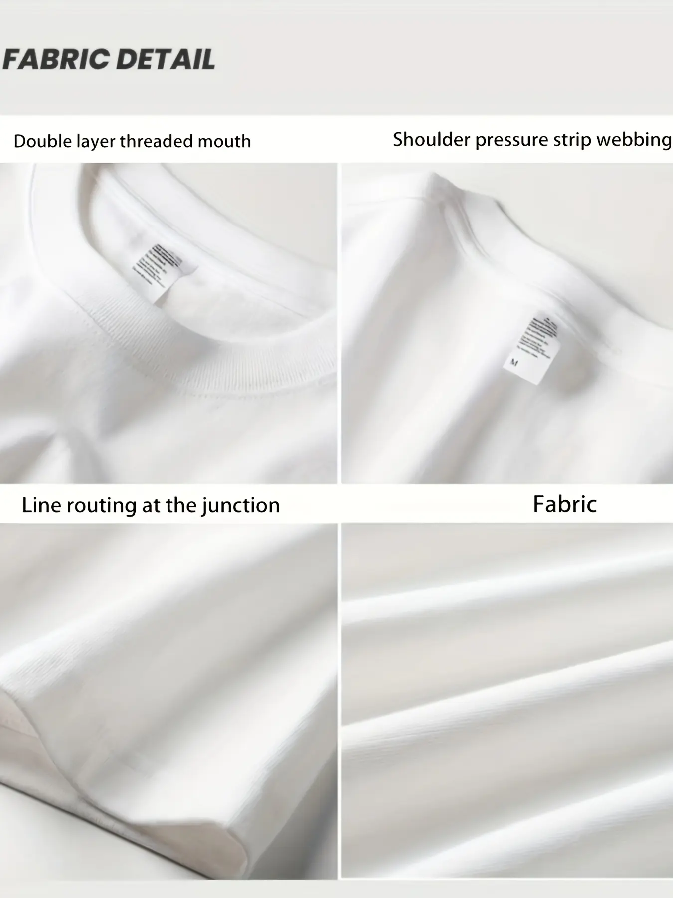 Men's summer heavyweight 100% pure cotton fashionable casual loose trendy brand niche versatile round neck short sleeved T-shirt