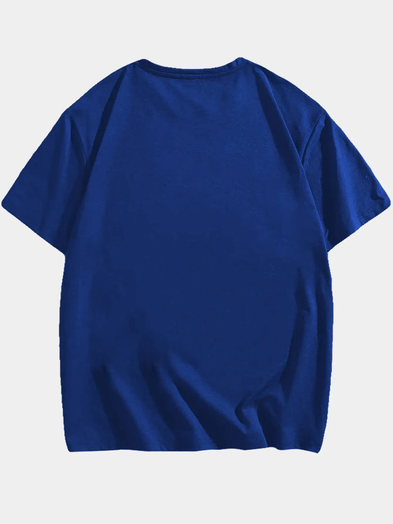 Men's summer 100% pure cotton fashionable sports casual loose wtf fish print round neck short sleeved T-shirt top