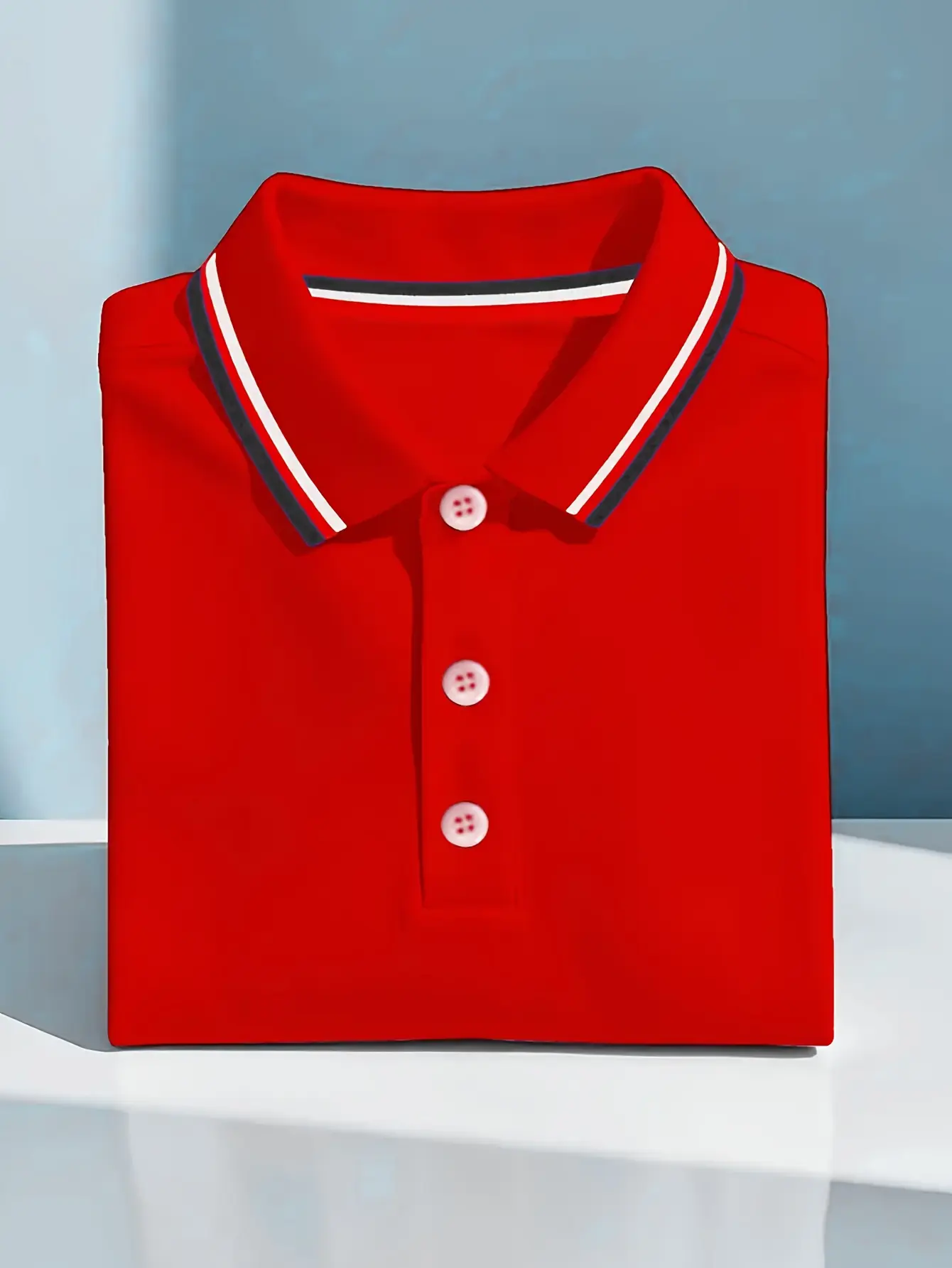 Men's summer Breathable Polo Shirt Fabric Men's Solid Color Polo Shirt - Business Casual & Golf T-Shirt With Collar