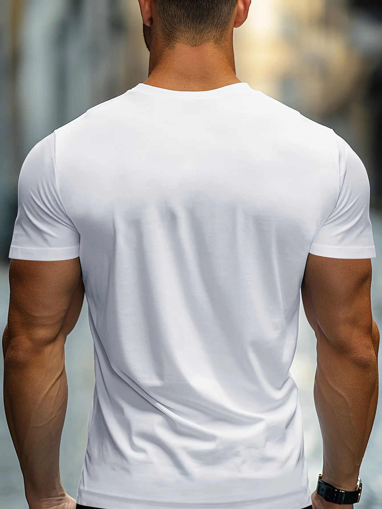 Men's Summer 100 Cotton Fashionable Casual Loose Large Size Shake Up Pattern Printed Sports Round Neck Short Sleeve T-shirt Top