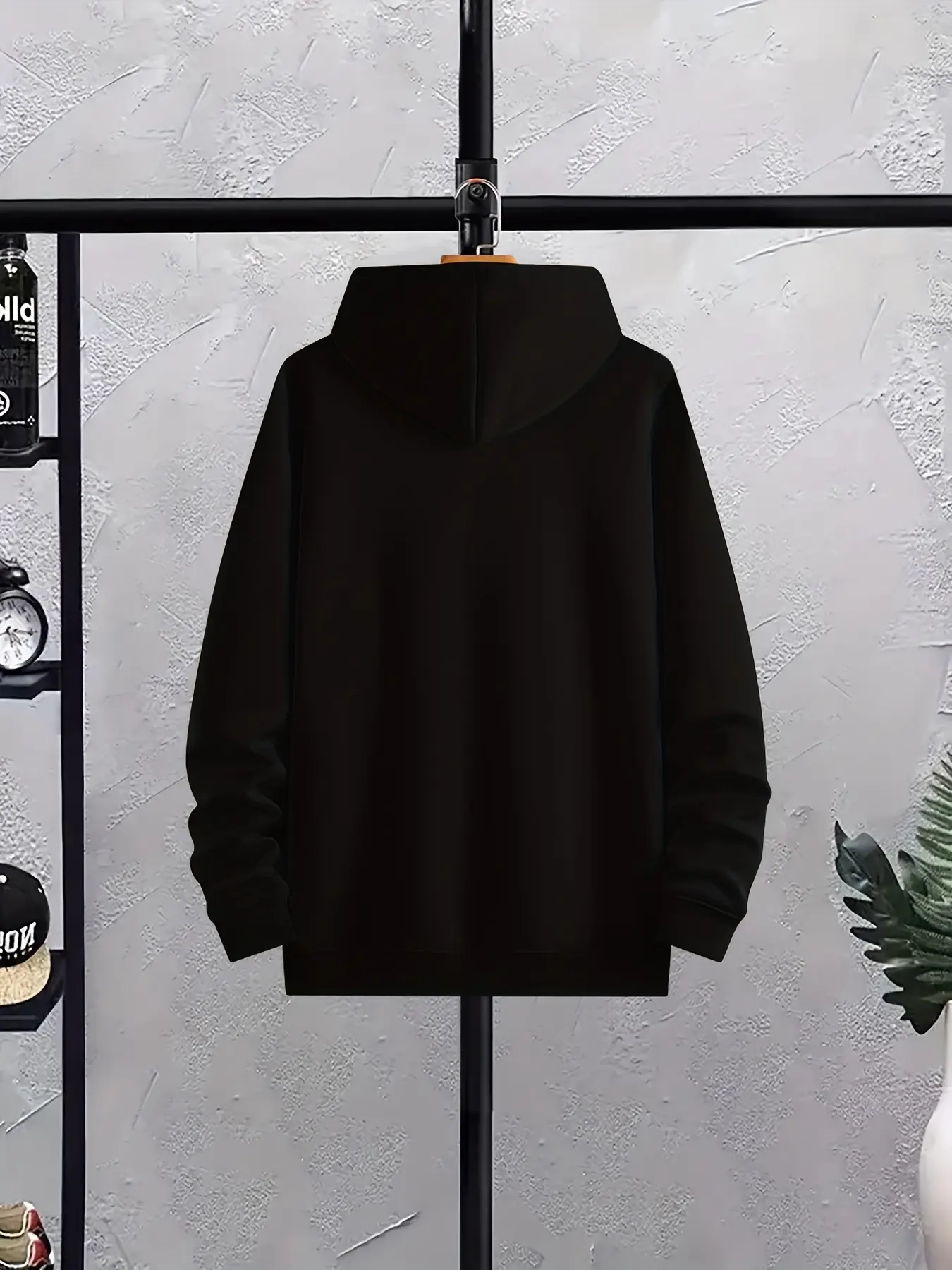 Men's autumn and winter casual fashion Chicago USA printed loose oversized sports comfortable fleece warm hooded sweatshirt
