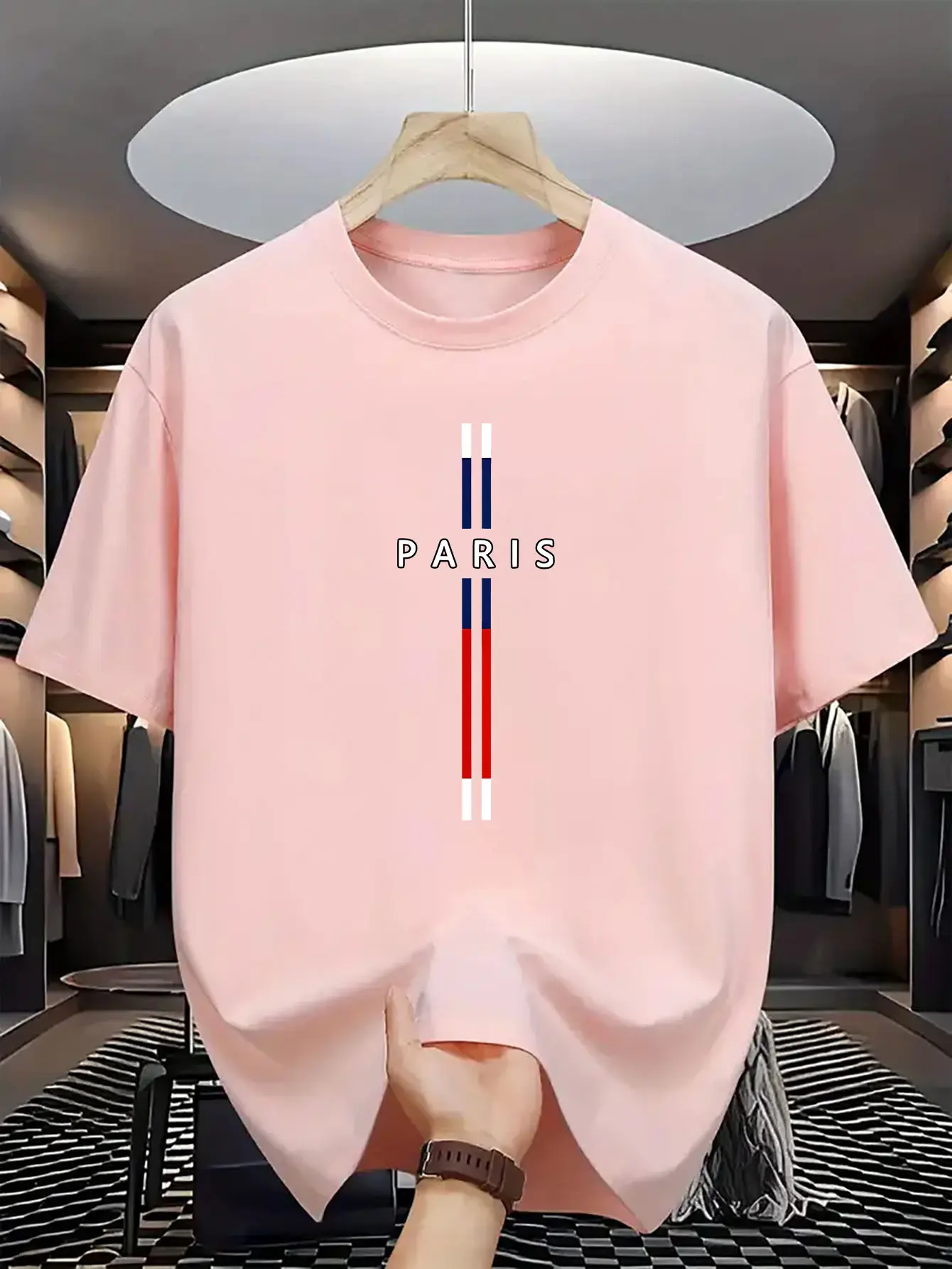 Men's summer 100 cotton fashionable casual loose solid color multi-color optional sports round neck short sleeved T-shirt top