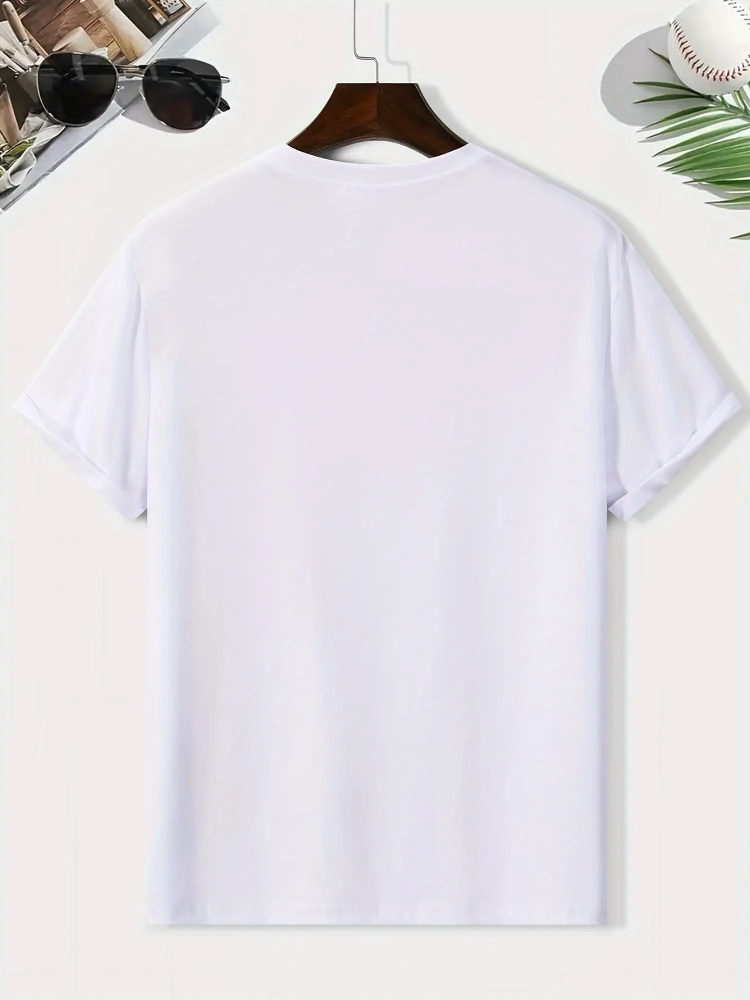 Men's summer 100% pure cotton fashionable casual loose California letter printed round neck short sleeved T-shirt top