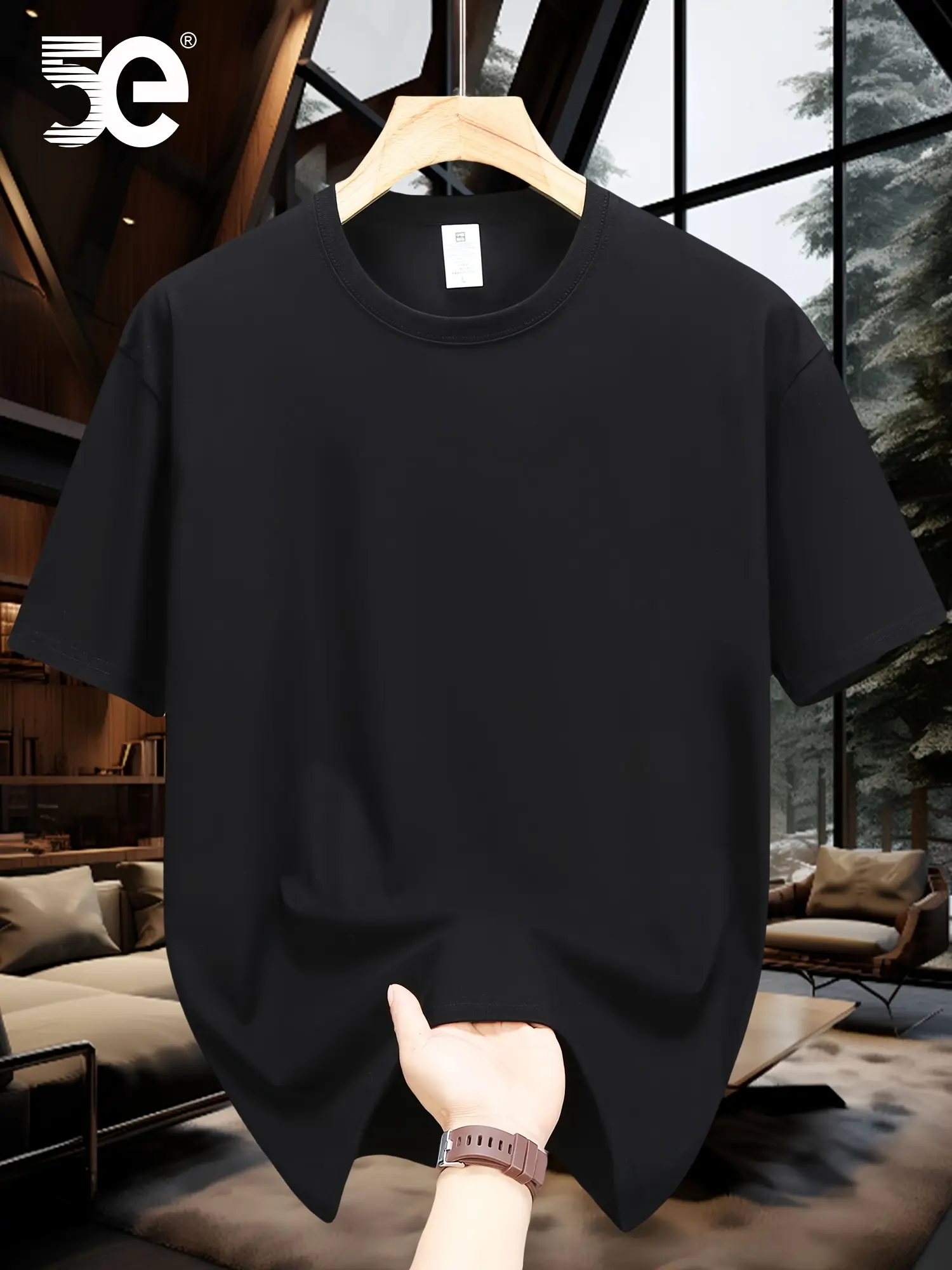 Men's summer 100 cotton fashionable casual loose solid color multi-color optional sports round neck short sleeved T-shirt top