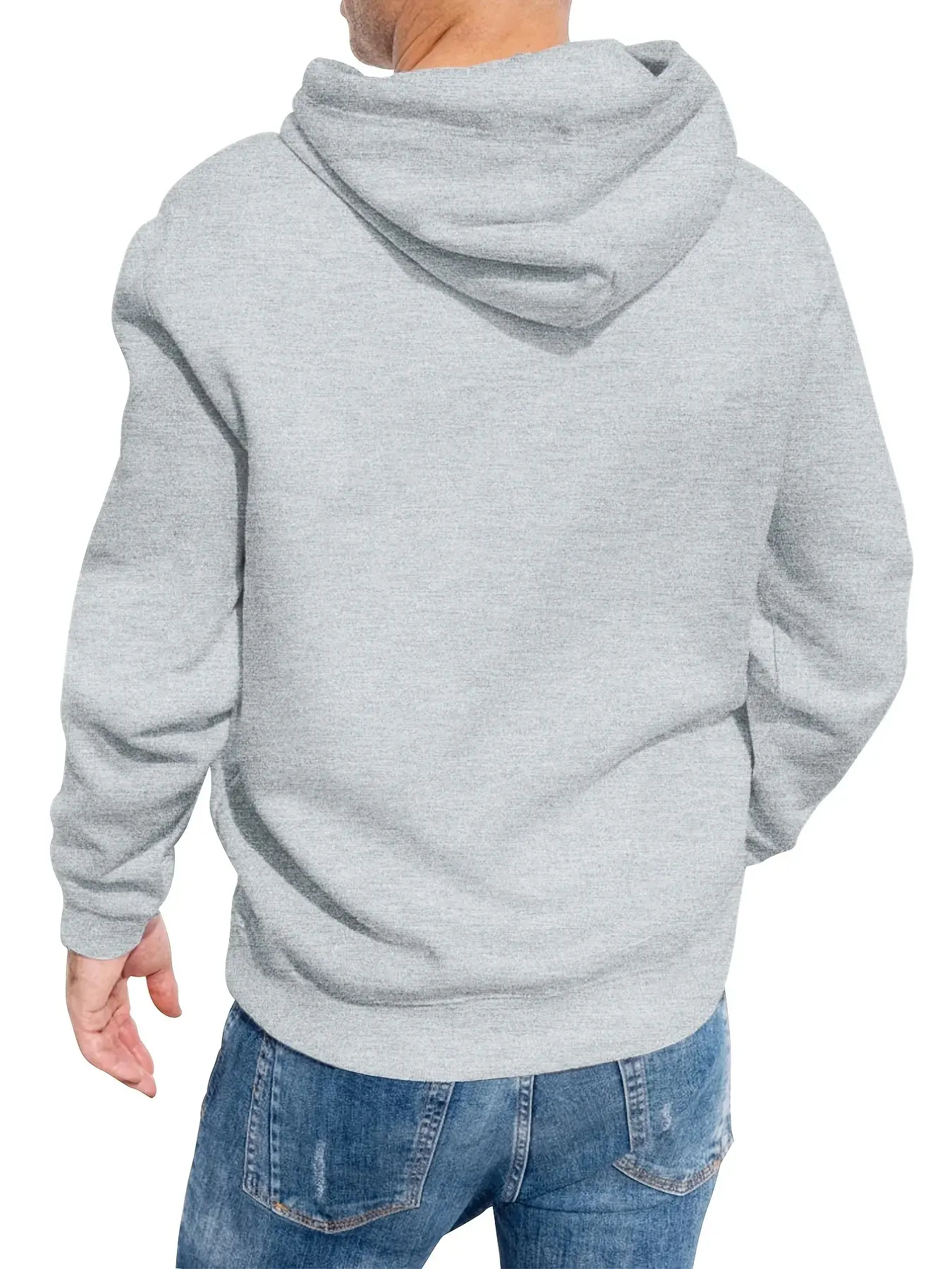 Men's autumn and winter fashionable casual loose oversized MILANO 96 printed fleece pullover hooded long sleeved sweatshirt