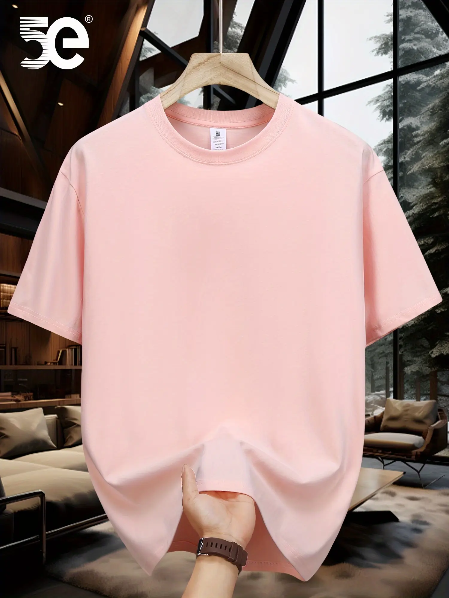 Men's summer 100 cotton fashionable casual loose solid color multi-color optional sports round neck short sleeved T-shirt top