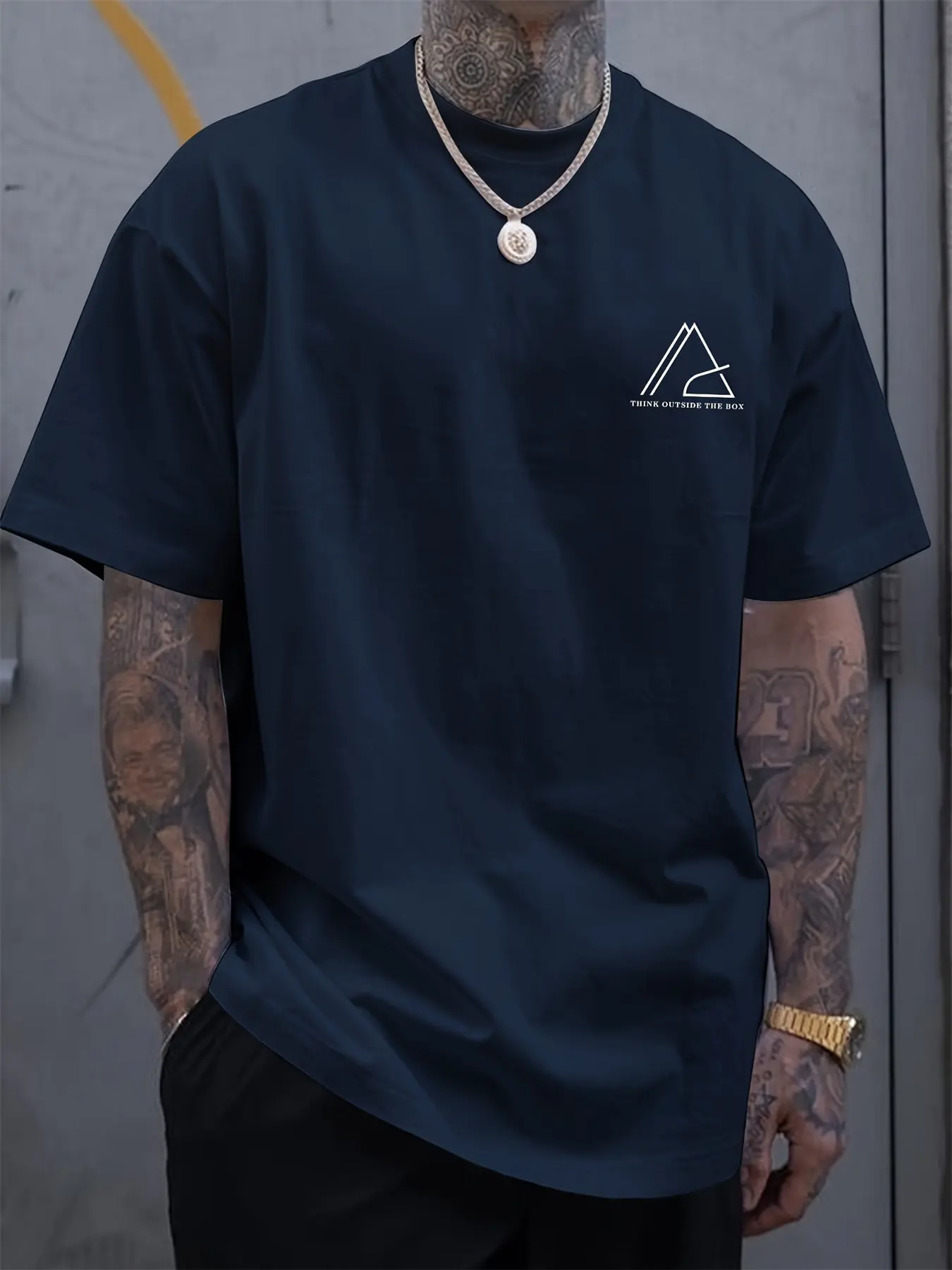 Summer men's 100% cotton comfortable casual wide plus plus size geometric letter printed round neck short sleeved T-shirt top