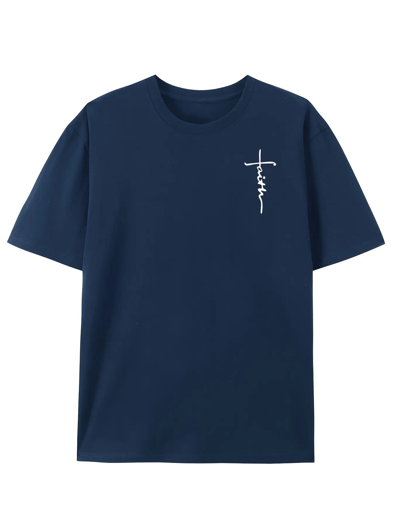 Men's summer 100 cotton fashionable casual loose sports classic cross pattern printed round neck short sleeved T-shirt top
