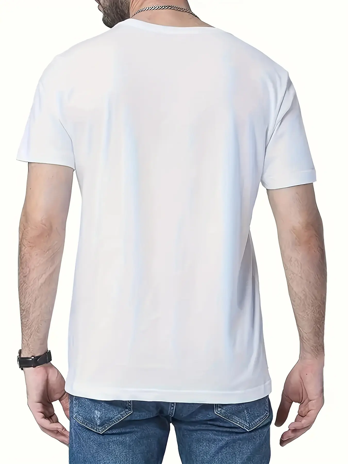 Men's Summer 100% Cotton Fashionable Casual Loose Large Gibson Guitar Printed Sports Round Neck Short Sleeve T-shirt Top