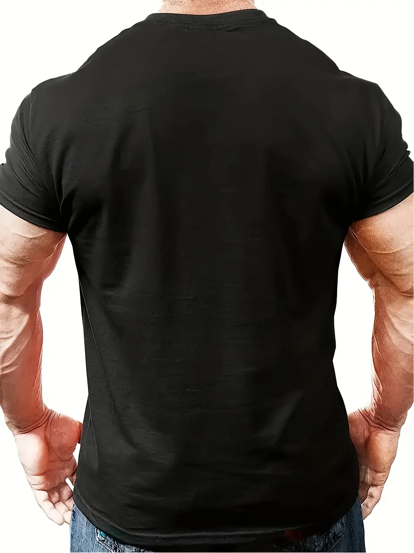 Men's Summer 100% Cotton Fashionable Casual Loose Moon Astronaut Pattern Printed Sports Round Neck Short Sleeve T-shirt Top