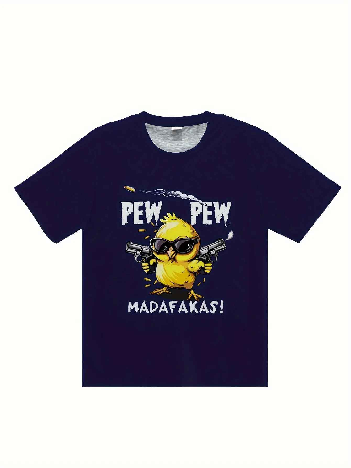 Summer men's 100% pure cotton casual loose oversized cool girl cartoon printed comfortable round neck short sleeved T-shirt top