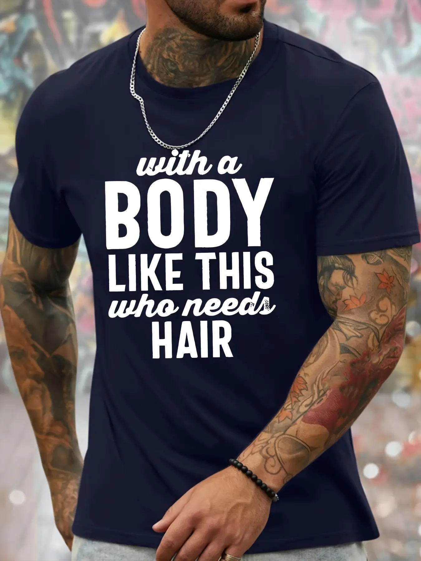 Men's Summer 100% Cotton Fashionable Casual Sports Loose Funny slogan graphicprint Round Neck Short Sleeve T-shirt Top