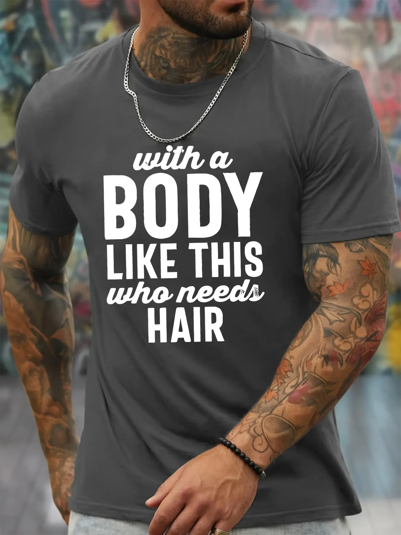 Men's Summer 100% Cotton Fashionable Casual Sports Loose Funny slogan graphicprint Round Neck Short Sleeve T-shirt Top