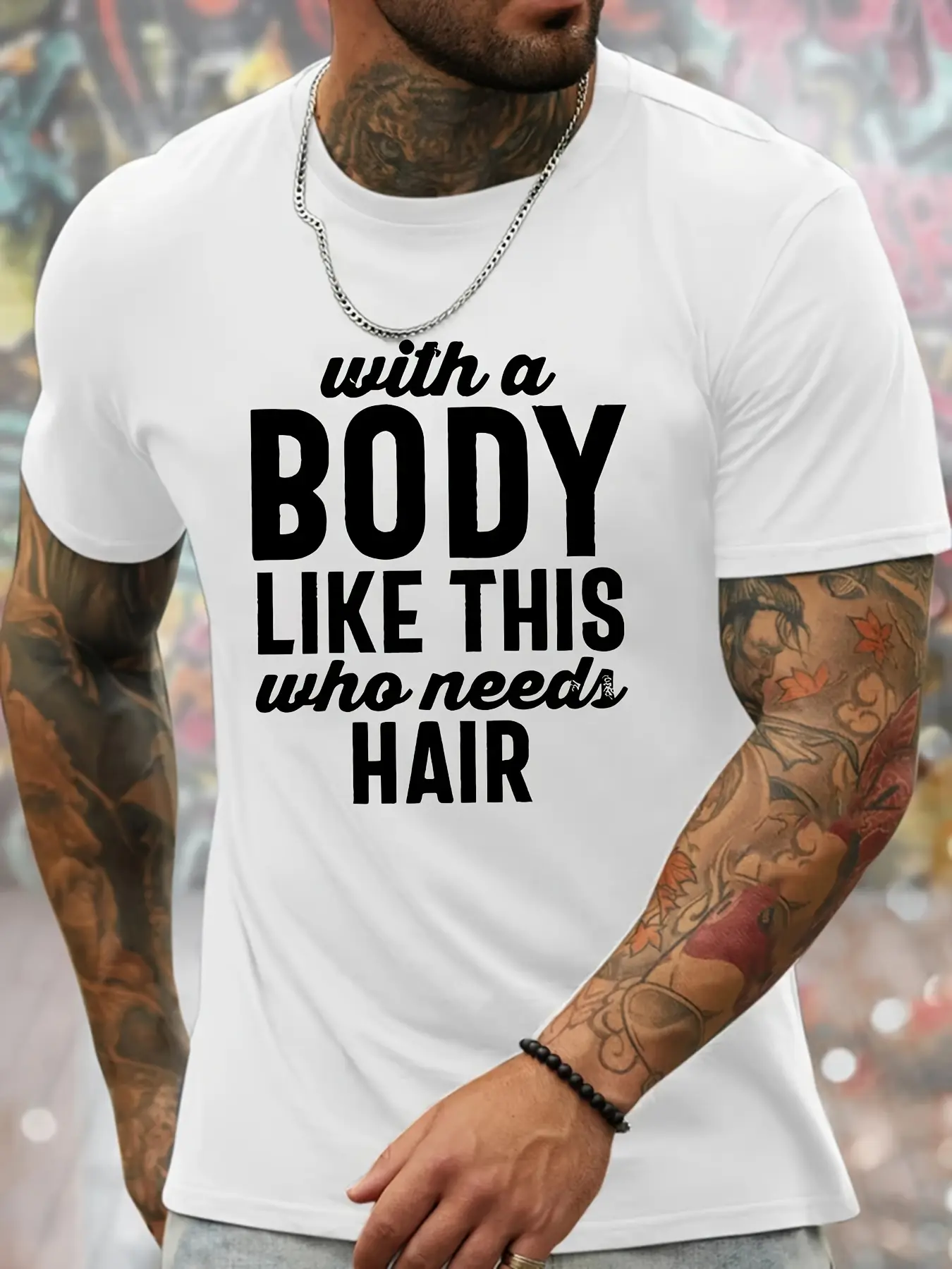 Men's Summer 100% Cotton Fashionable Casual Sports Loose Funny slogan graphicprint Round Neck Short Sleeve T-shirt Top