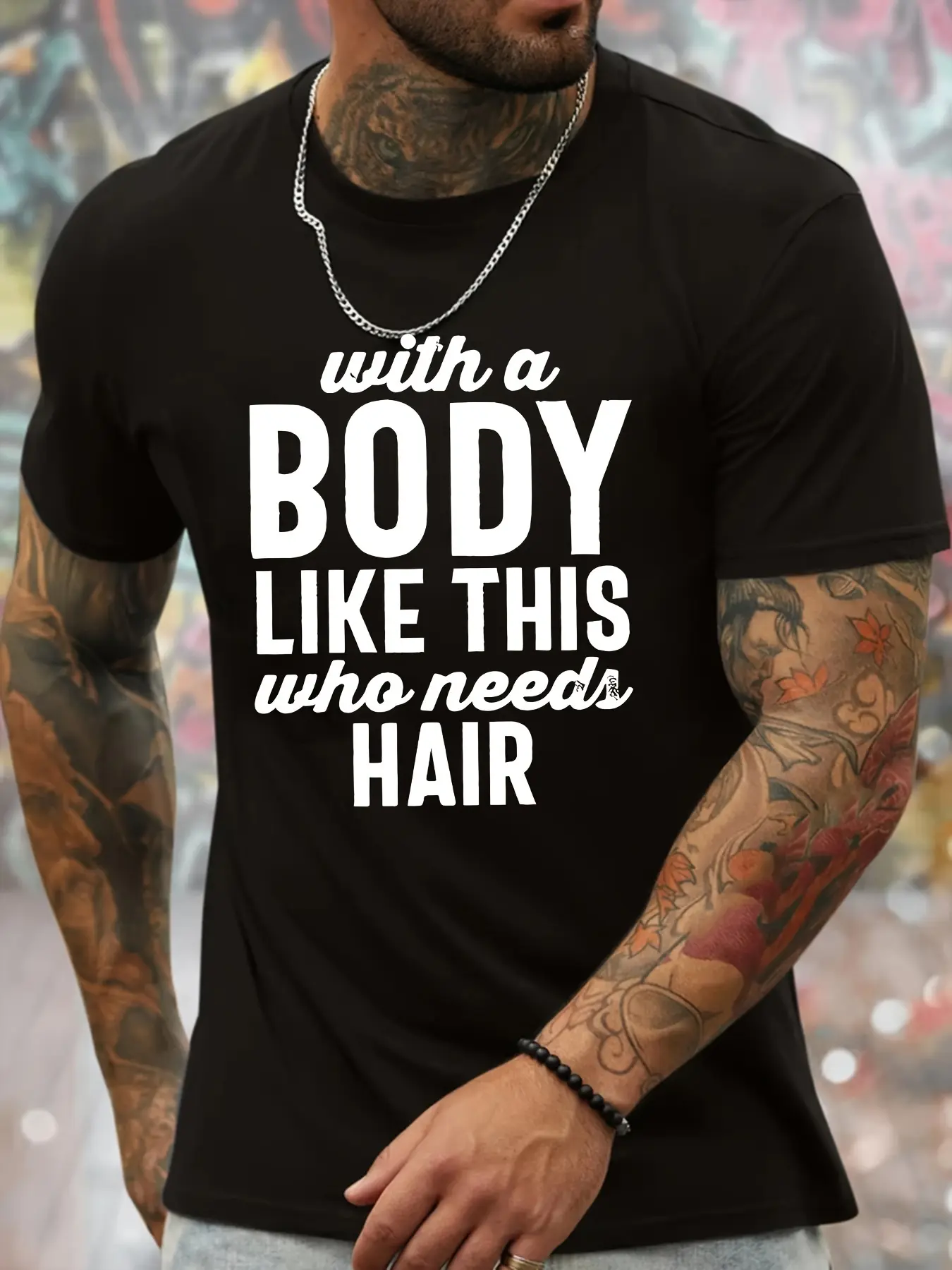 Men's Summer 100% Cotton Fashionable Casual Sports Loose Funny slogan graphicprint Round Neck Short Sleeve T-shirt Top