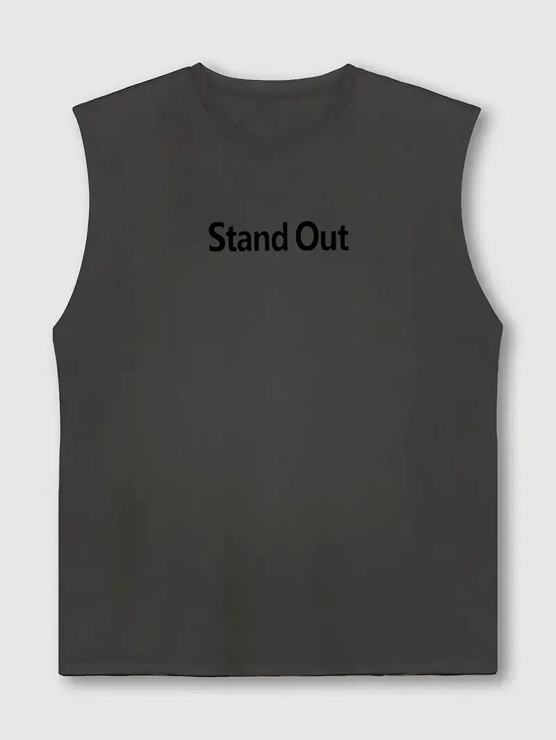 Men's summer casual sports loose and fashionable racing pattern printed comfortable and breathable round neck sleeveless vest